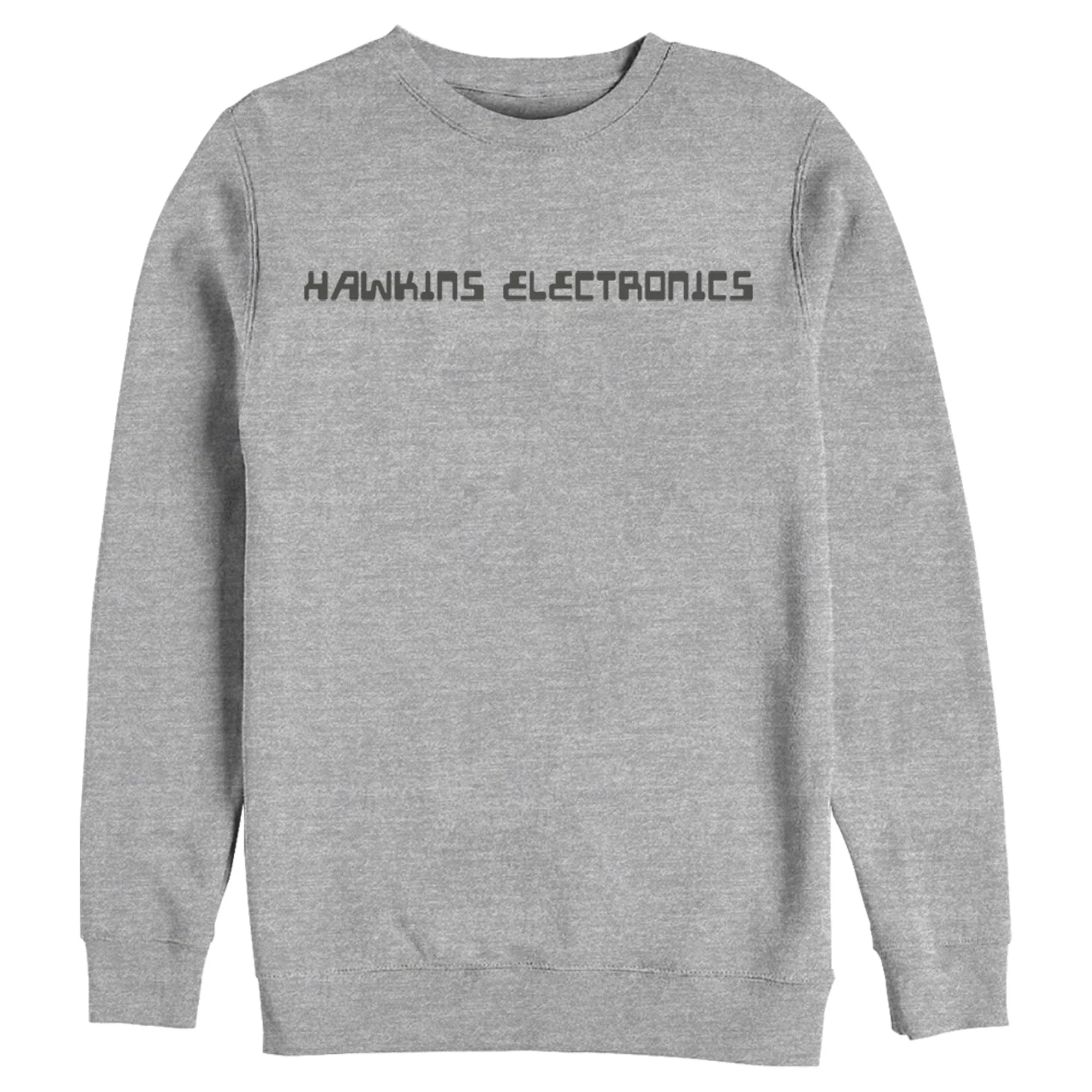 Men's Stranger Things Hawkins Electronics Logo Sweatshirt Athletic Heather X Large