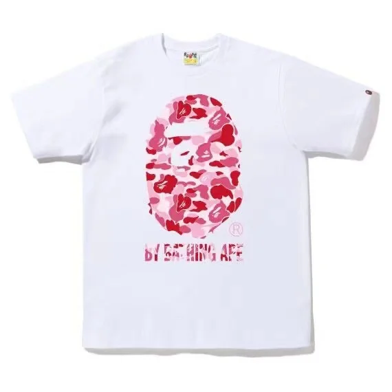 2024 New Bape Summer Printed Ape Head Shark Fashion Casual Hip Hop Men's and Women's Short Sleeve T-Shirt