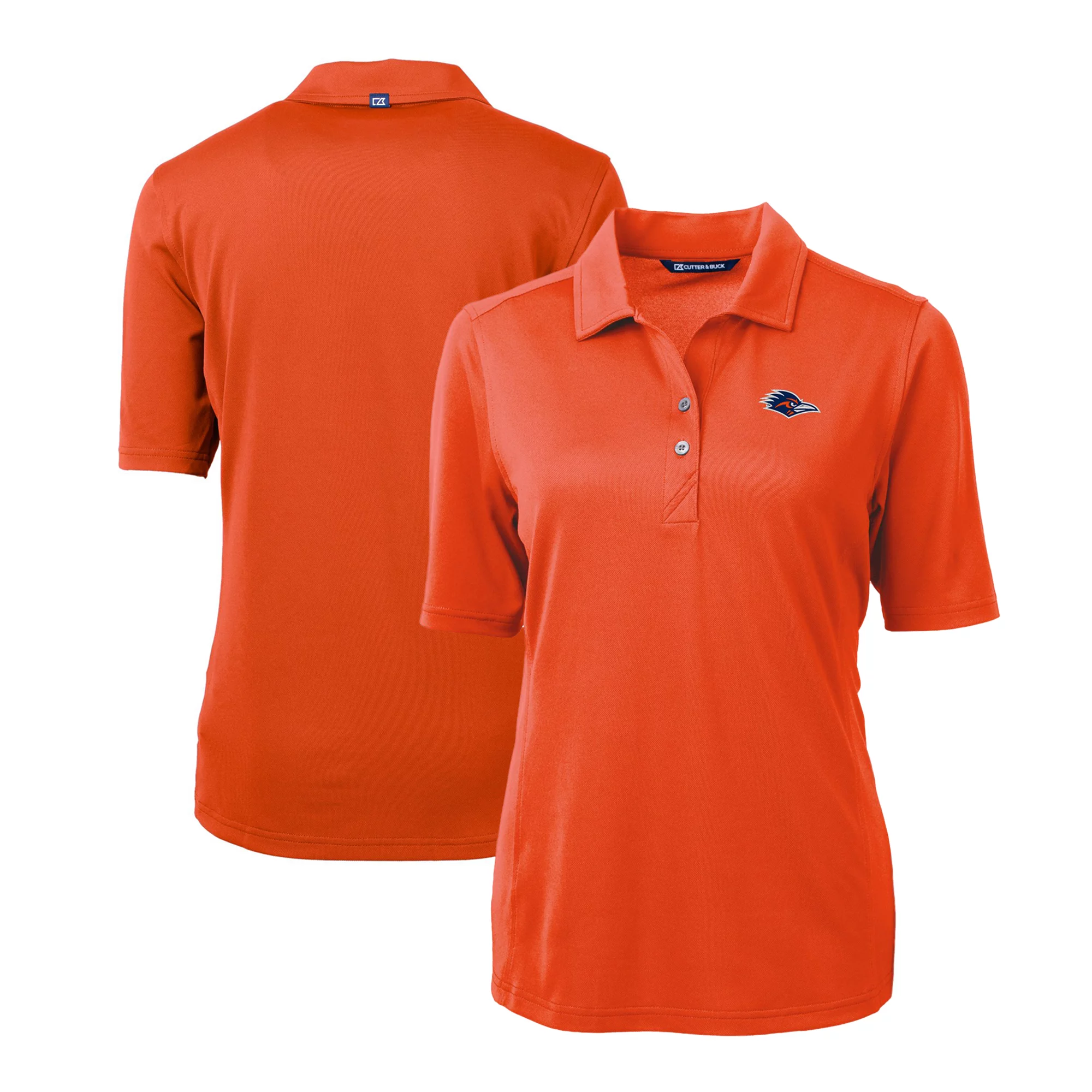 Women's Cutter & Buck Orange UTSA Roadrunners DryTec Virtue Eco Pique Recycled Polo