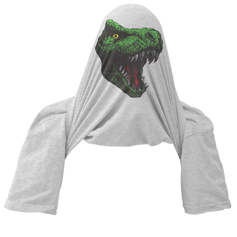 Jurassic - Have You Seen My T-Rex Heather Grey Juniors Flip-Up T-Shirt - X-Large