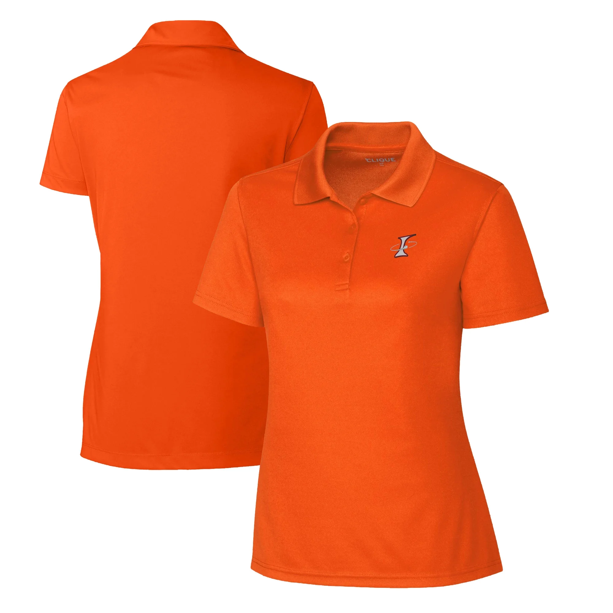 Women's Cutter & Buck Orange Albuquerque Isotopes Clique Spin Eco Performance Pique Women's Polo