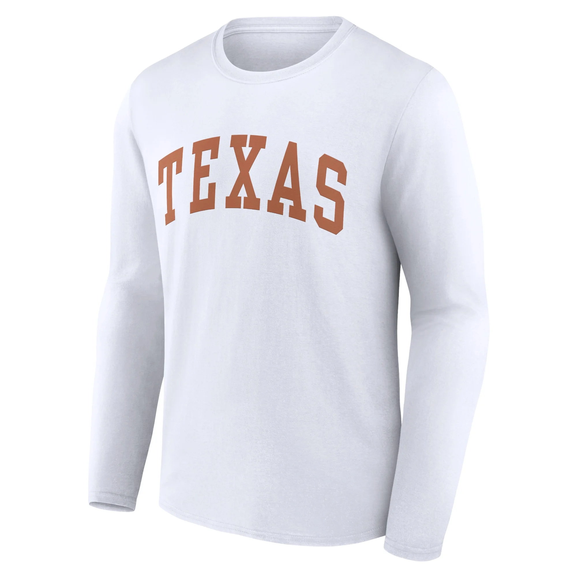 Men's Fanatics Branded White Texas Longhorns Basic Arch Long Sleeve T-Shirt
