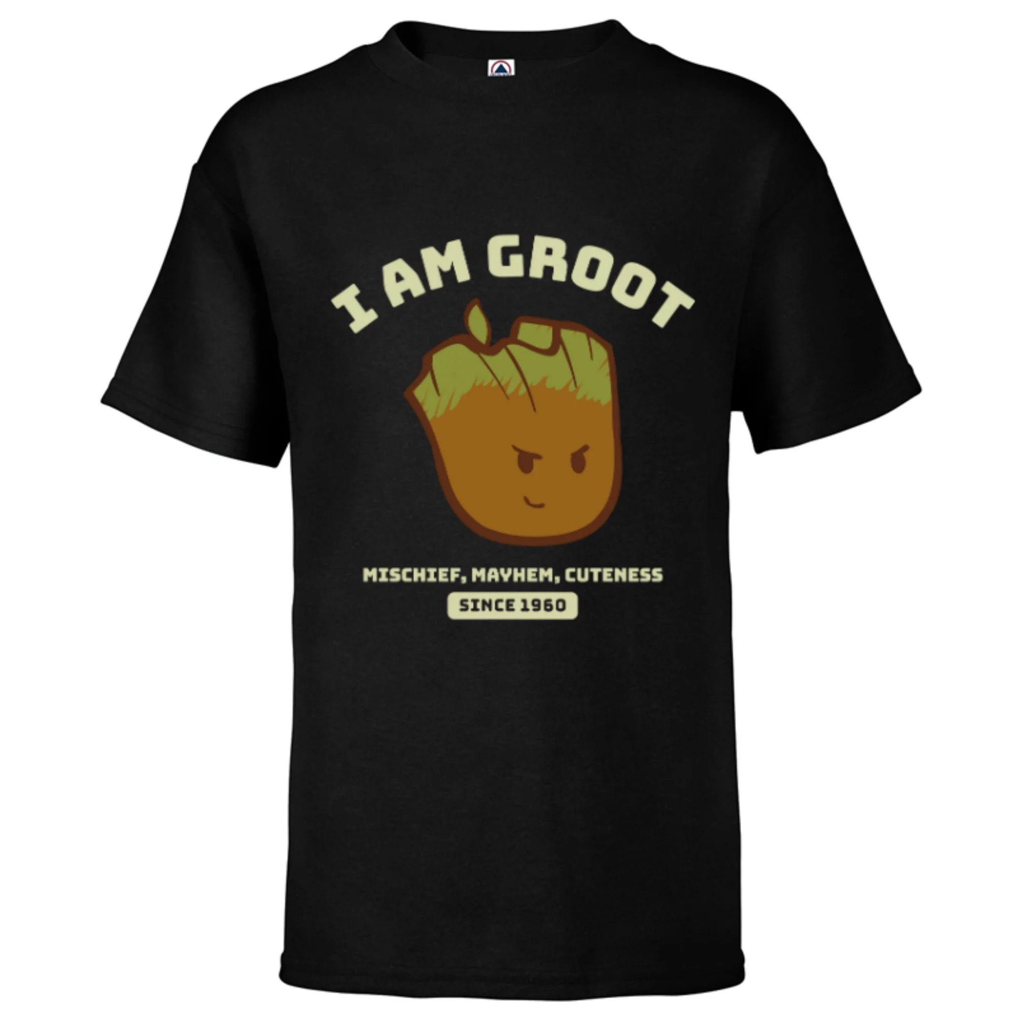 Marvel I Am Groot Mischief Mayhem and Cuteness Since 1960 - Short Sleeve T-Shirt for Kids - Customized-Black