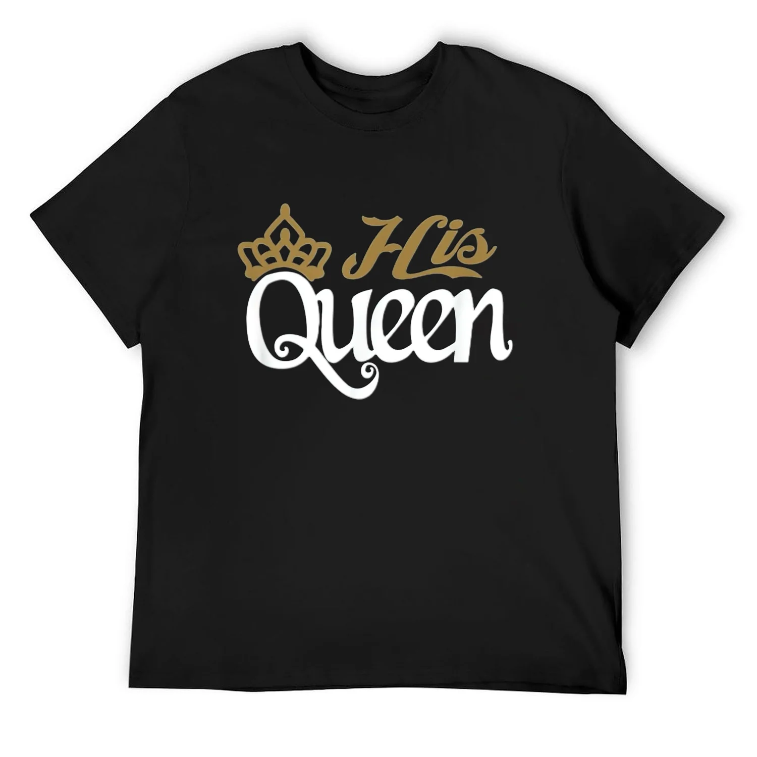 Mens His Queen Girlfriend Boyfriend Husband Wife Couples Matching T-Shirt Black X-Large