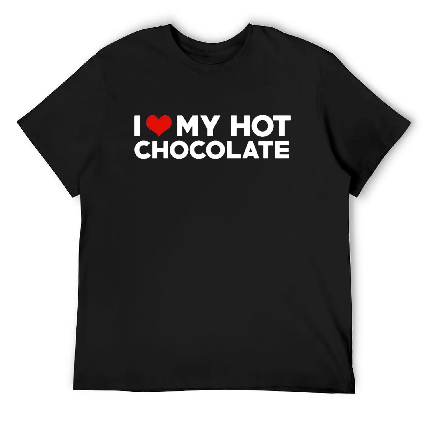 Mens I Love My Hot Chocolate Husband Wife Valentine Short Sleeve T-Shirt Black 4X-Large