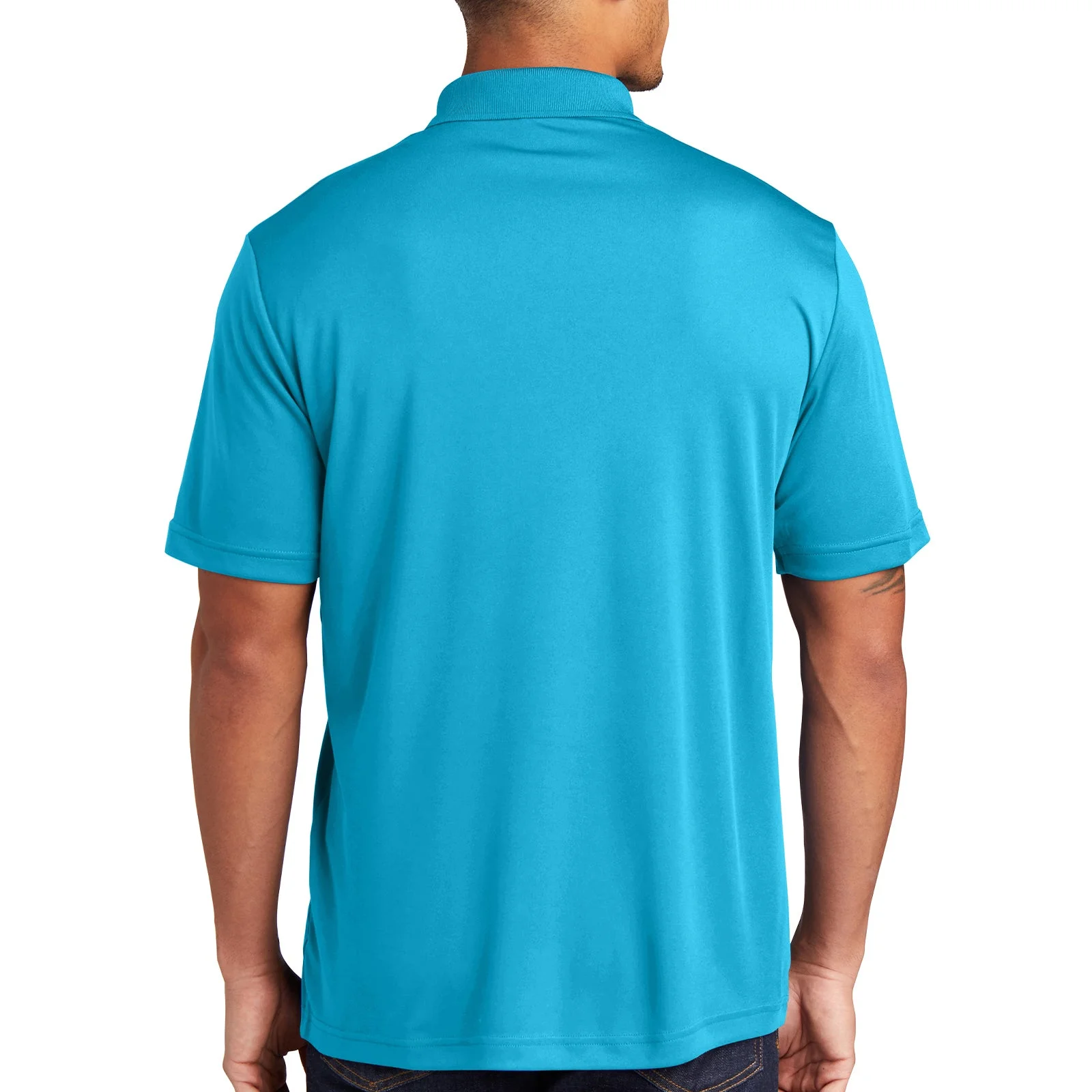 Big Size 82nd Airbourne Army Graphic Design PosiCharge Competitor Polo Tee Shirt - Atomic Blue XL