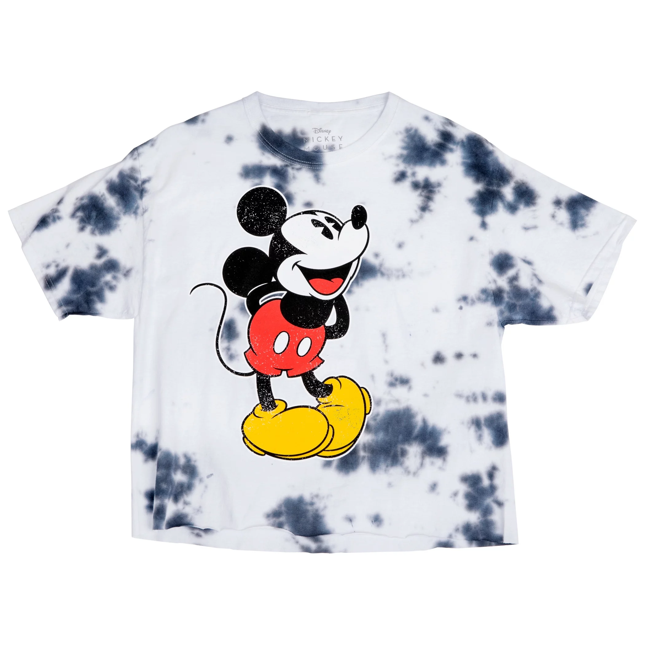 Mickey Mouse Disney Mickey Mouse Character Acid Washed Womens T-Shirt, Large