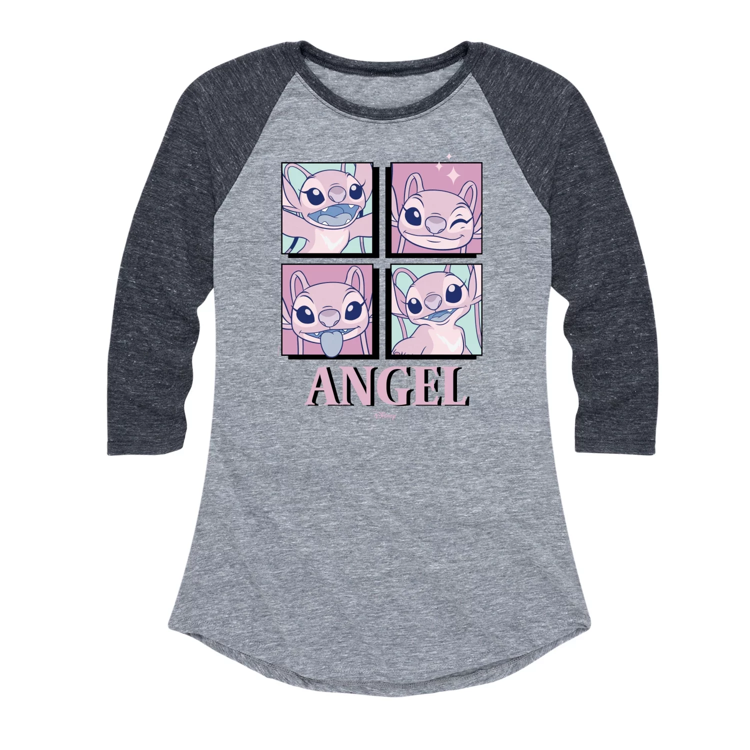 Disney - Lilo & Stitch - All The Expressions Of Angel - Women's Raglan Graphic T-Shirt