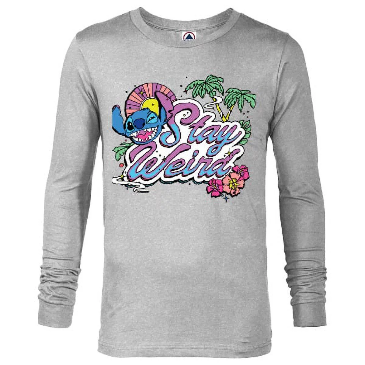 Disney Lilo & Stitch Stay Weird - Long Sleeve T-Shirt for Men -Customized-Athletic Heather