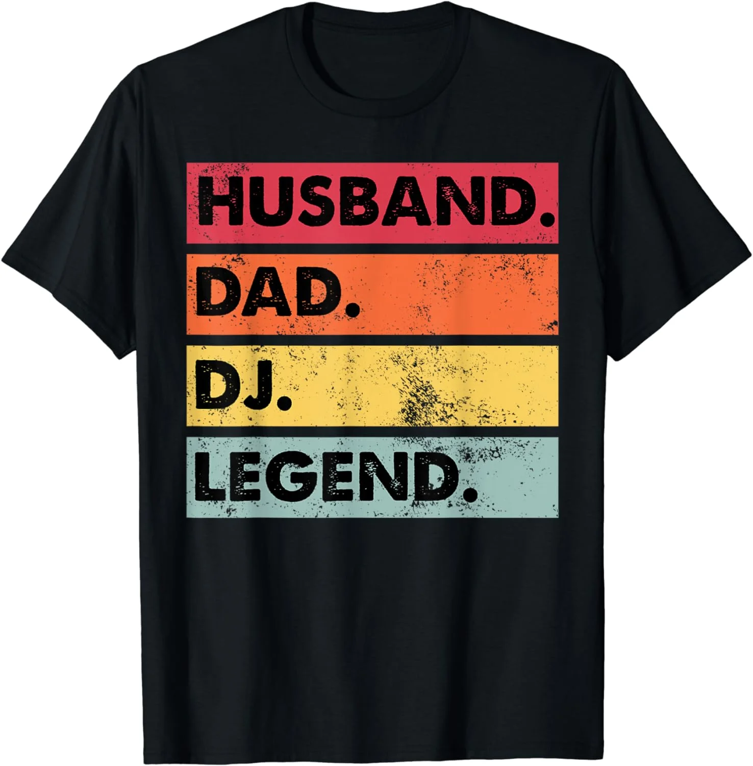 Husband Dad DJ Legend Funny DJ Disc Jockey Music Player T Shirt,Premium Polyester Breathable Tee Shirt-2XL