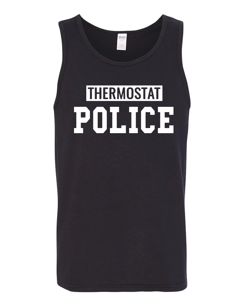 Wild Bobby, Thermometer Police Funny Husband Dad Wife Mom Gift Idea, Humor, Men Graphic Tank Top, Black, Small