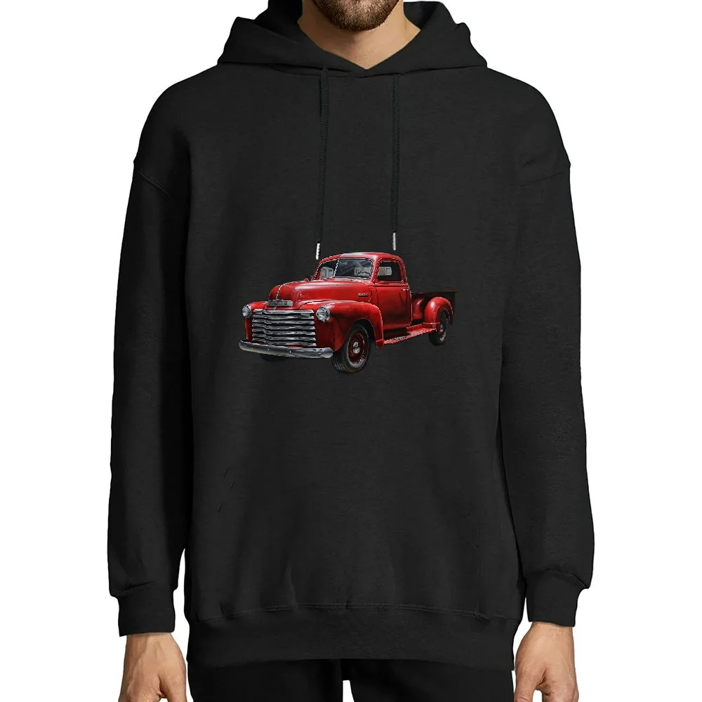 JEUXUS Easily Distracted by Old Pickup Trucks Funny Trucks Gifts T-Shirt Long-sleeved Hoodie