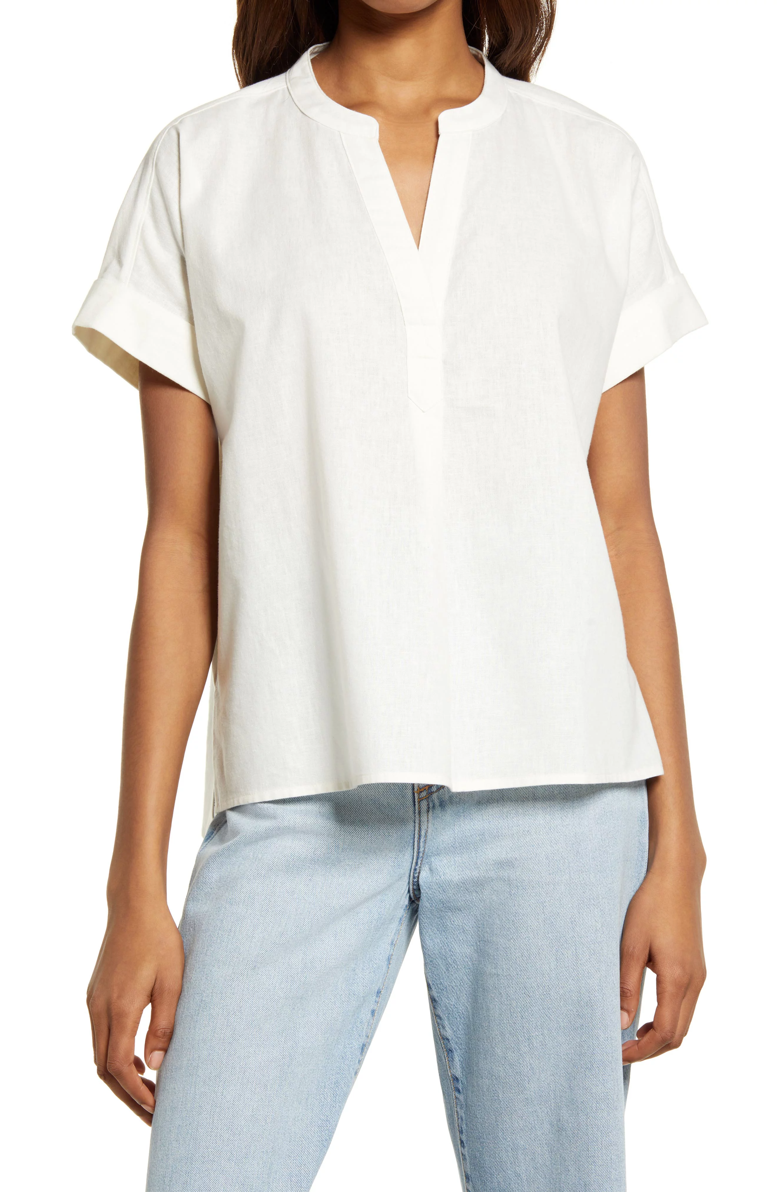 Madewell Women's (Re)sponsible Lakeline Popover Shirt Nordstrom Size X-Small