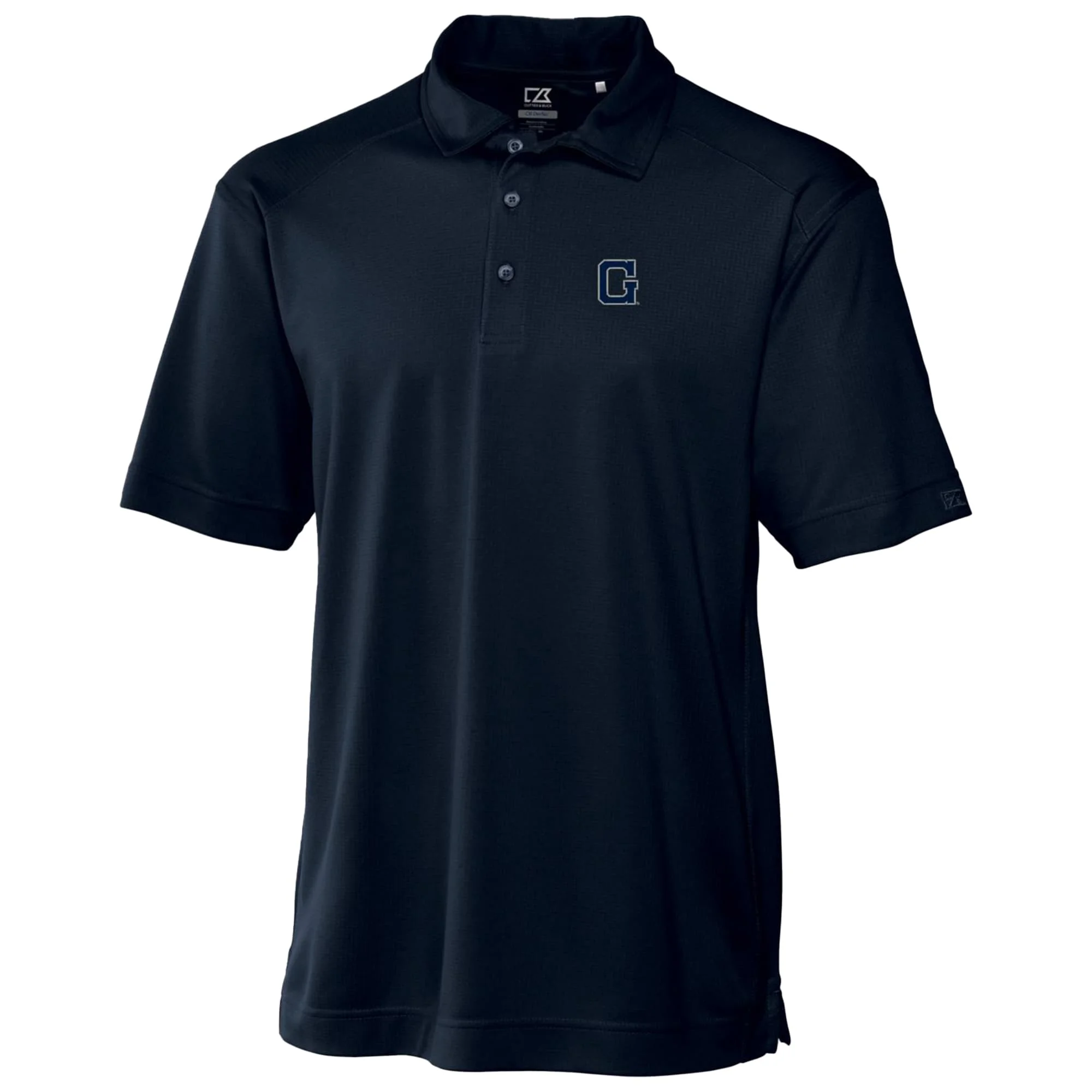 Men's Cutter & Buck Navy Georgetown Hoyas DryTec Genre Textured Solid Polo