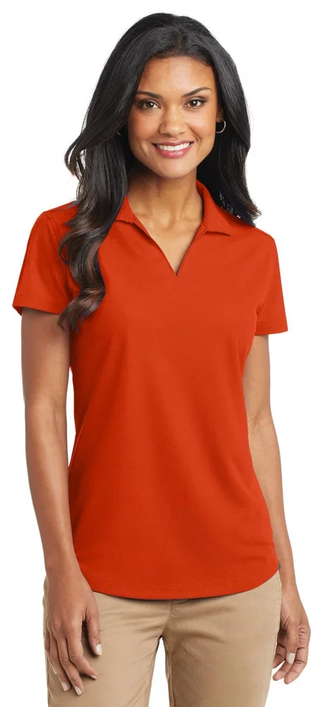 Port Authority L572 Ladies Dry Zone Grid Polo Shirt - Autumn Orange - 3X-Large