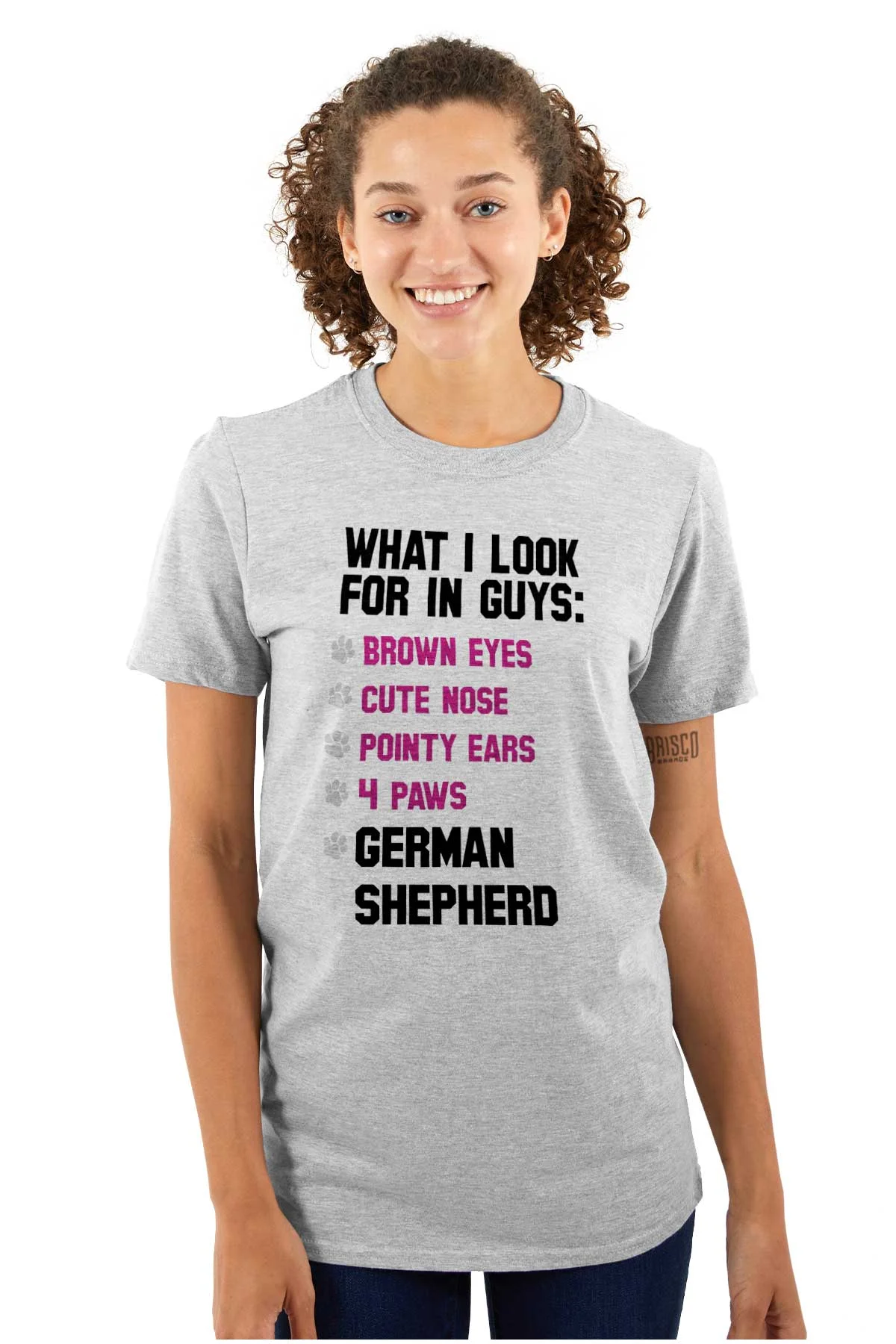 Look Guys German Shepherd Lover Women's Graphic T Shirt Tees Brisco Brands S