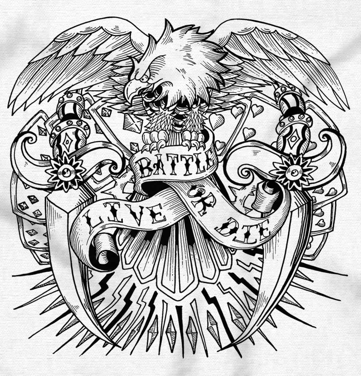 Bald Eagle Traditional American V-Neck T Shirts Men Women Brisco Brands X