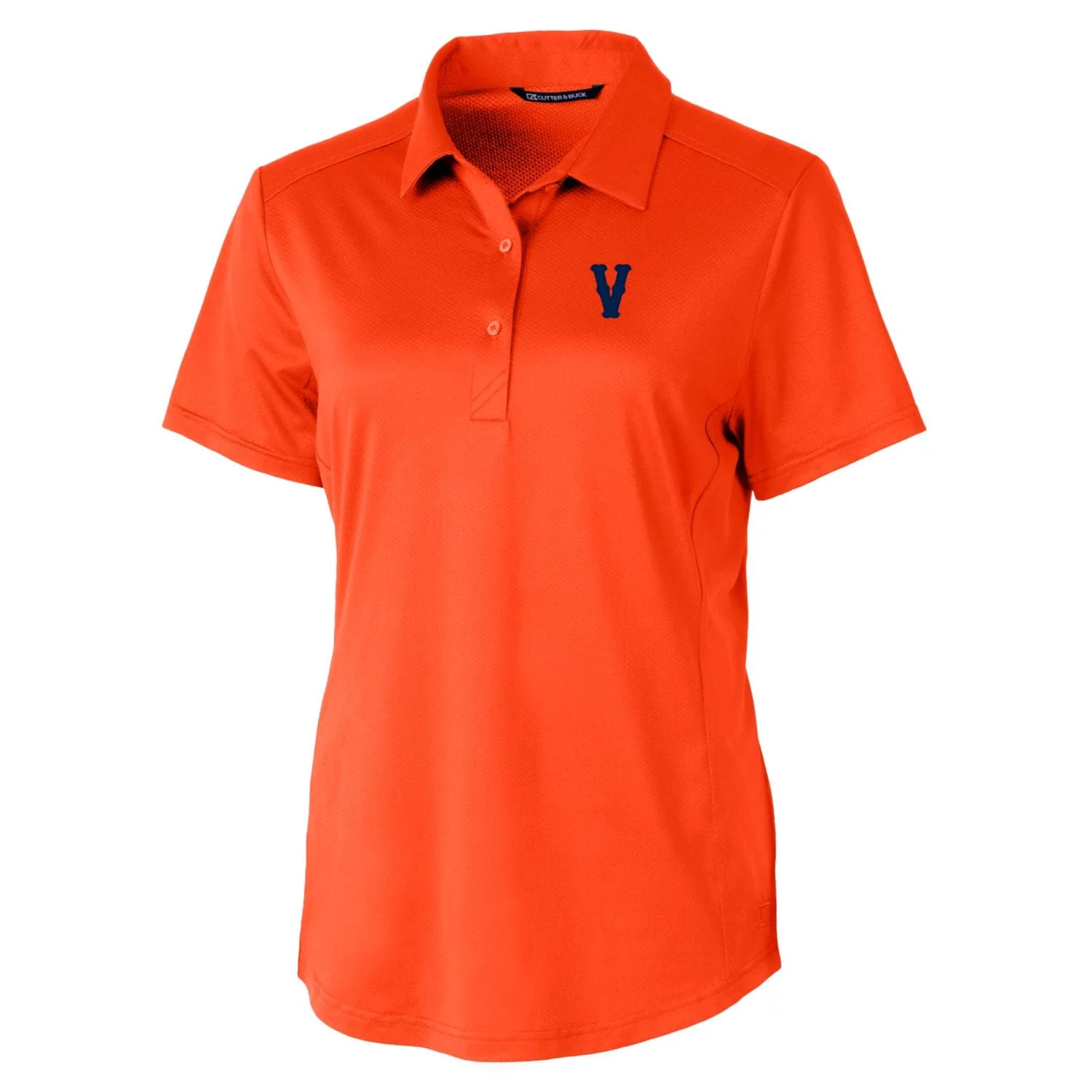 Women's Cutter & Buck Orange Virginia Cavaliers Vintage Vault Prospect Textured Stretch Polo
