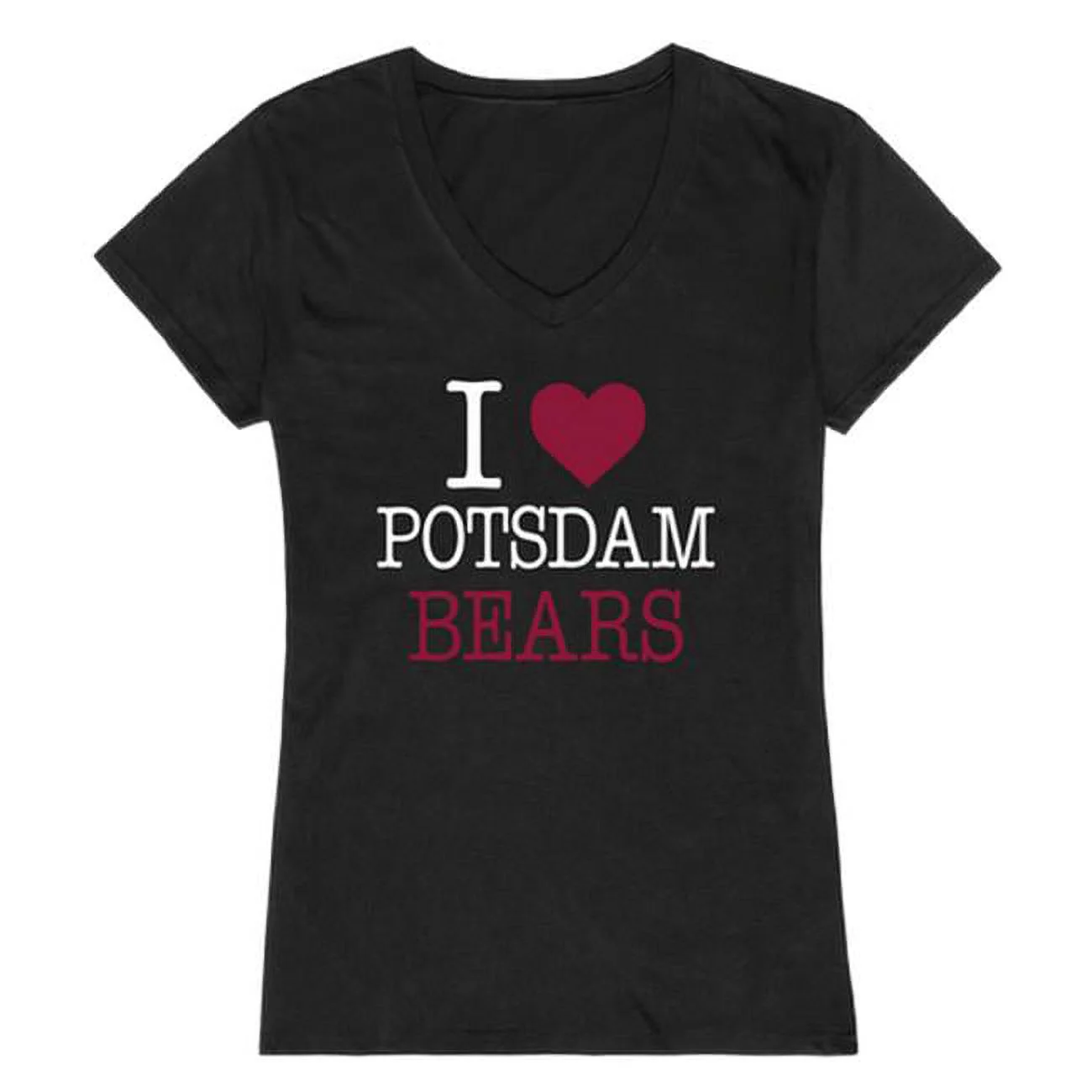State University of New York Potsdam Bears I Love Women T-Shirt, Black - 2XL
