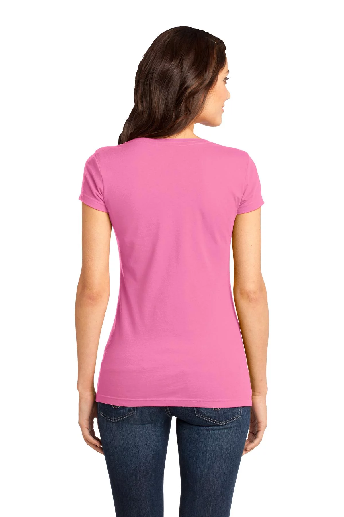 District Juniors Short Sleeve 100-Percent Cotton Very Important V Neck T Shirt DT6501