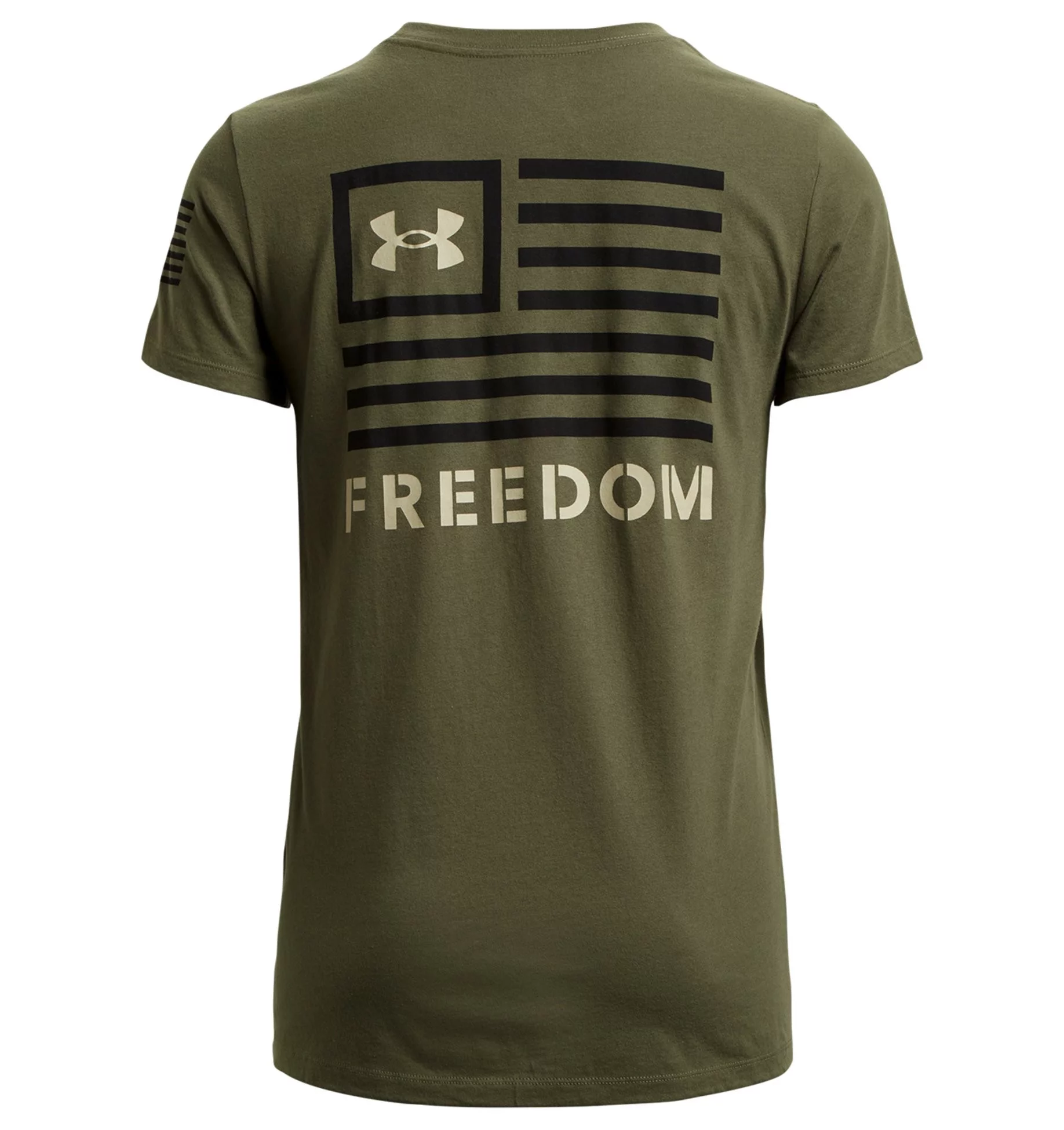 Under Armour 1370819-391-MD Freedom Banner Womens Size Medium OD Green T-Shirt