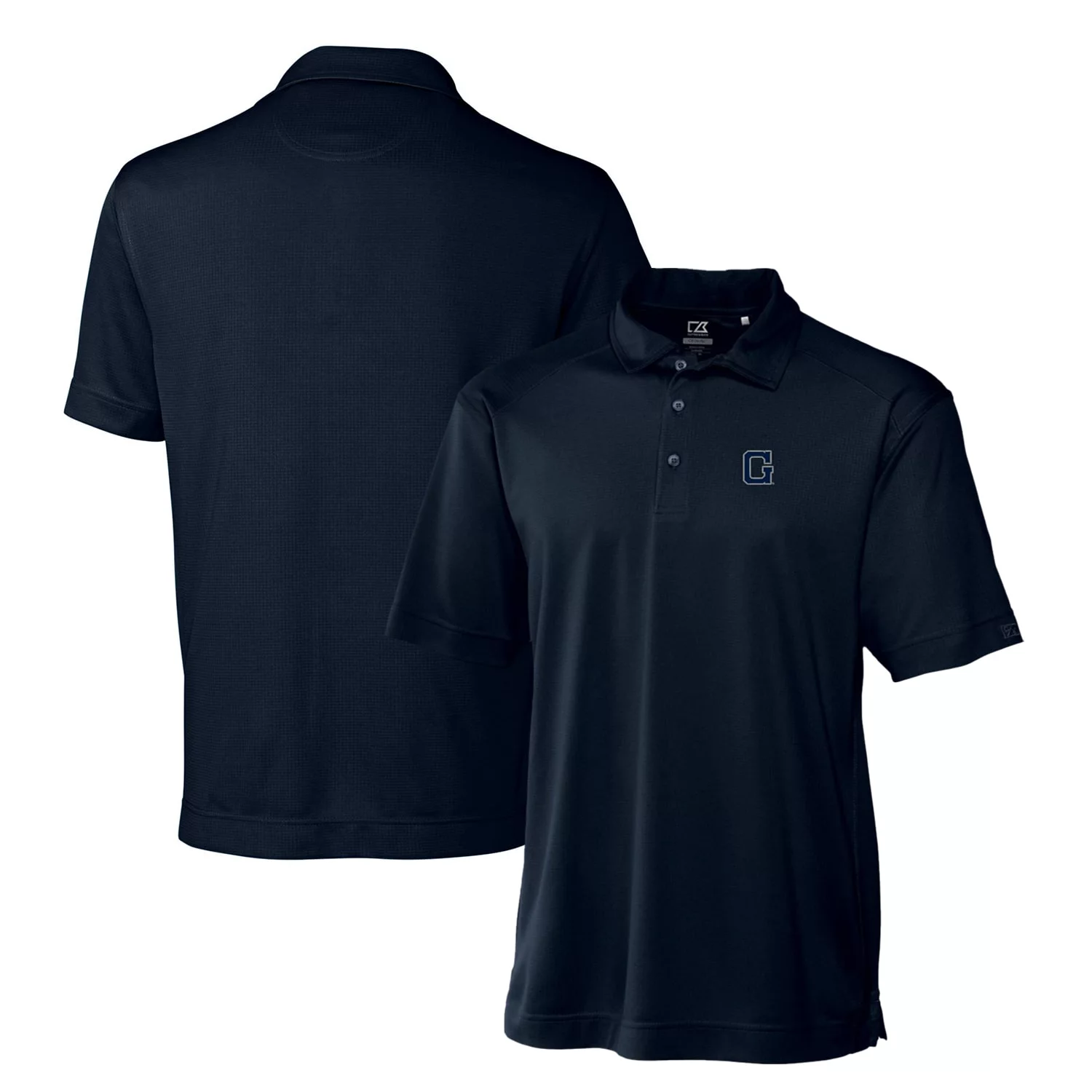 Men's Cutter & Buck Navy Georgetown Hoyas DryTec Genre Textured Solid Polo