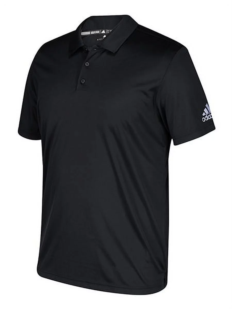 Adidas Men's Grind Climalite Performance Polo Shirt Golf Golfing (Black, L)