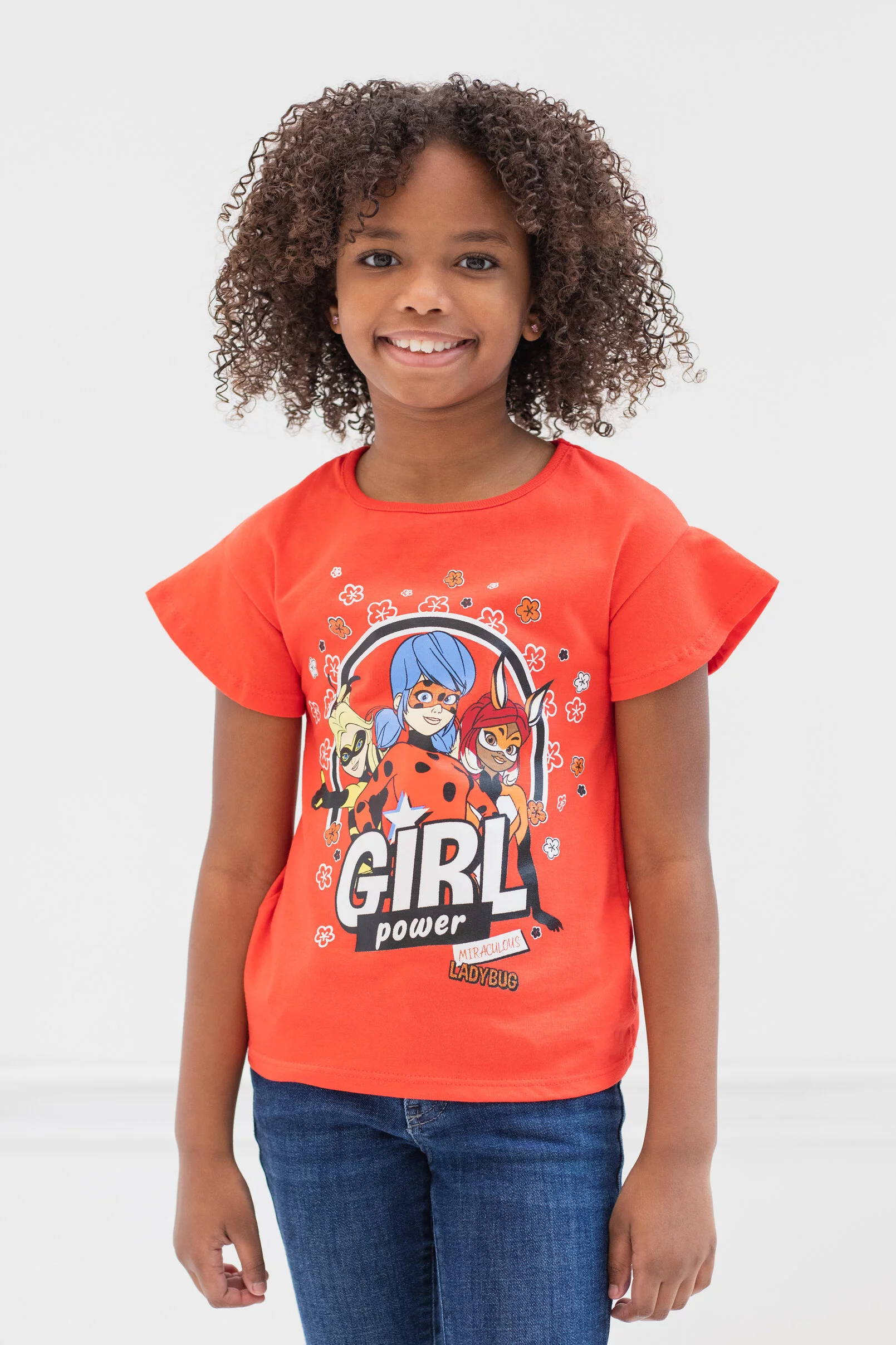 Miraculous Ladybug Cat Noir Rena Rouge Big Girls 3 Pack T-Shirts Little Kid to Big Kid