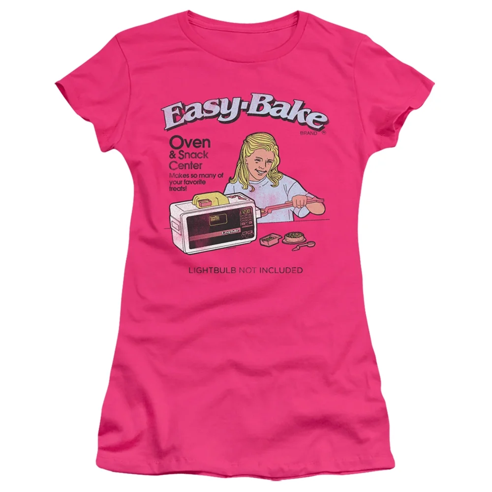 Easy Bake Oven Lightbulb Not Included S/S Junior Women's T-Shirt Sheer Hot Pink