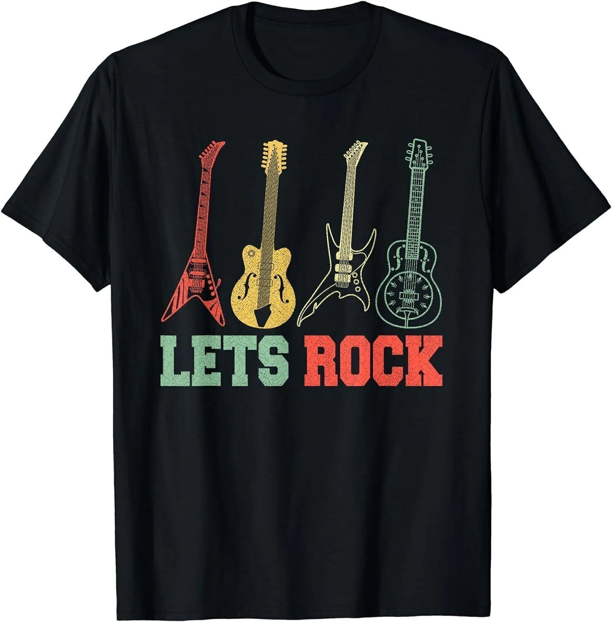 Rock n Roll Thanksgiving Vintage Guitar Tee - Unleash Your Inner Rockstar!