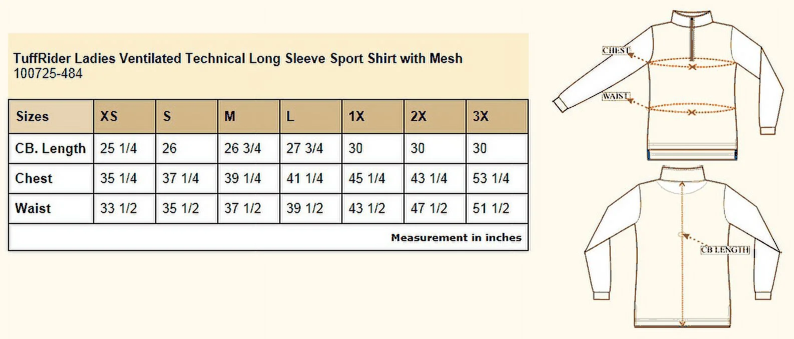 TuffRider Women's Ventilated Technical Long Sleeve Sport Shirt with Mesh, Black, 2X