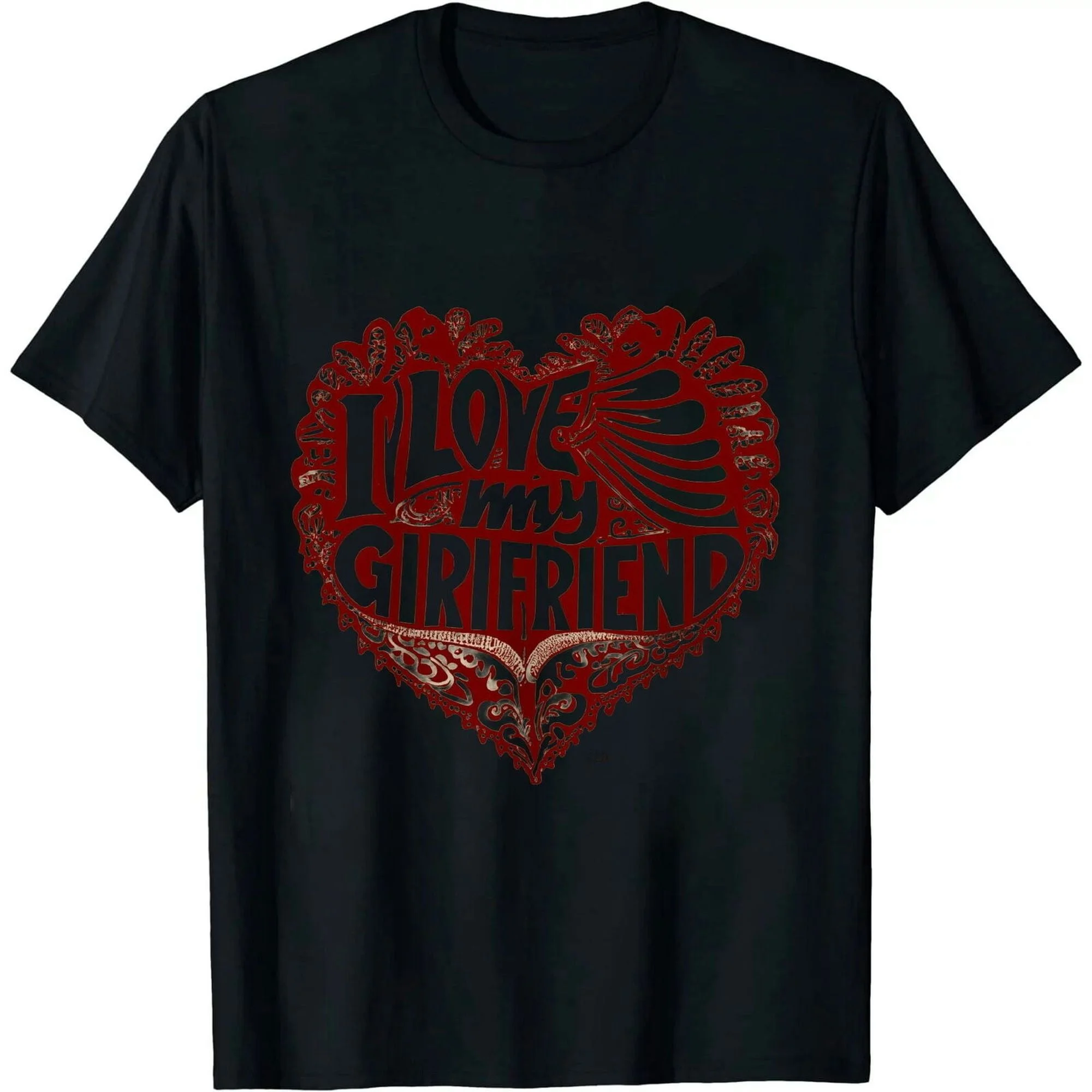 I Love My Girlfriend, I Heart My Girlfriend, I Love My GF T-Shirt black