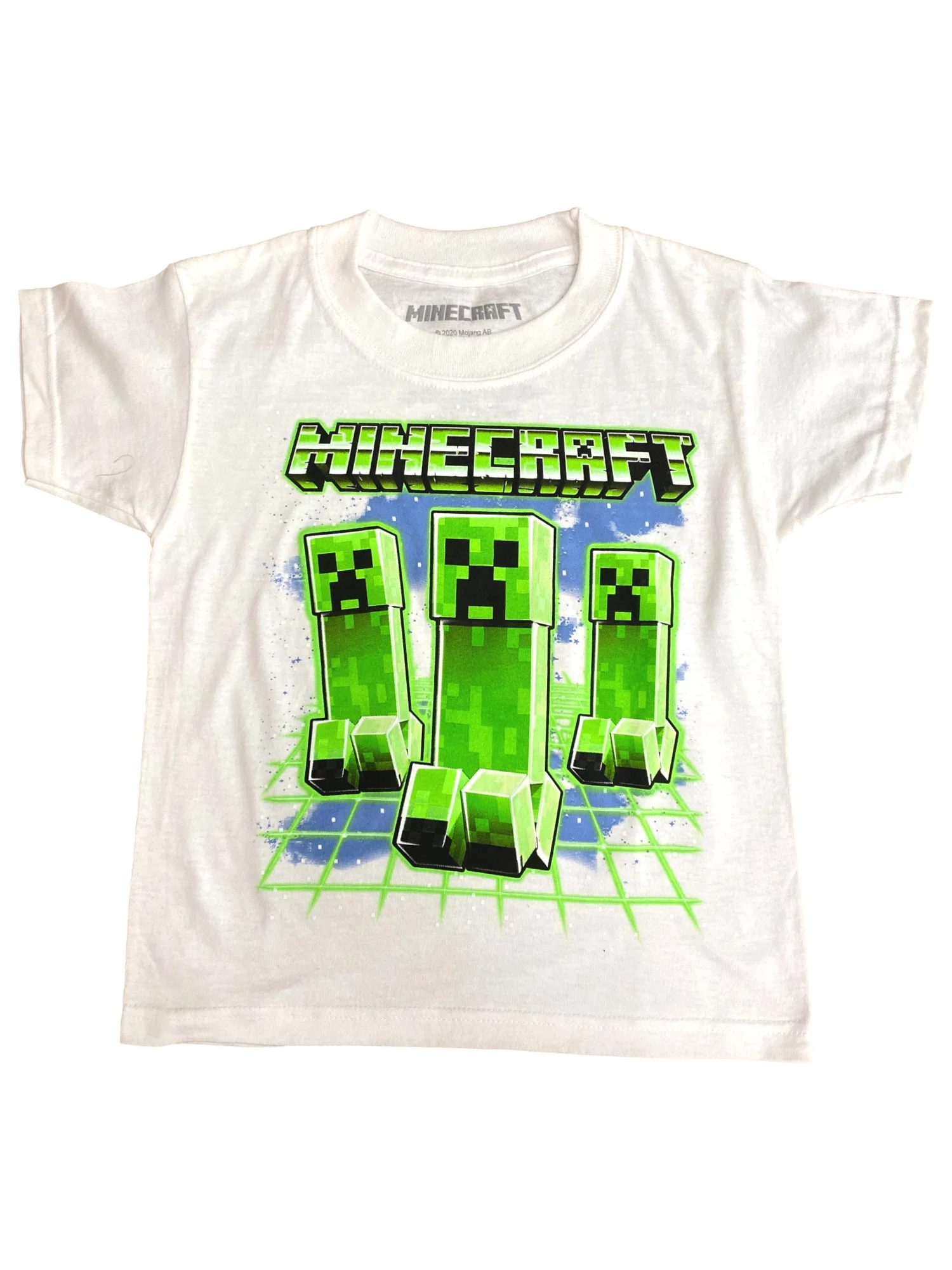 Little Boys White Minecraft Short Sleeve T-Shirt Mine Craft Tee Shirt Large (7)