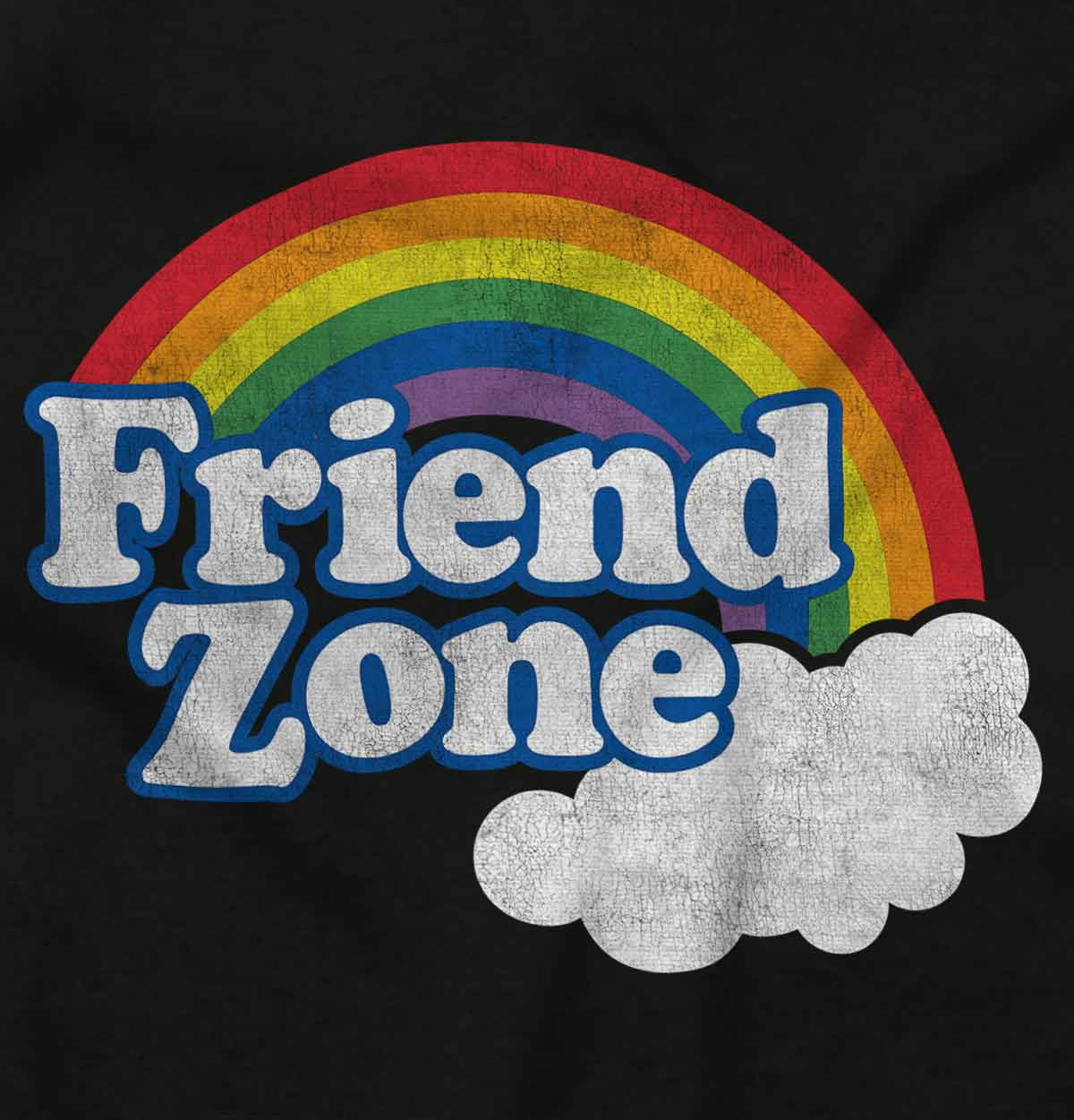 Friend Zone Funny LGBTQ Cute Rainbow Women's Long Sleeve T Shirt Brisco Brands S