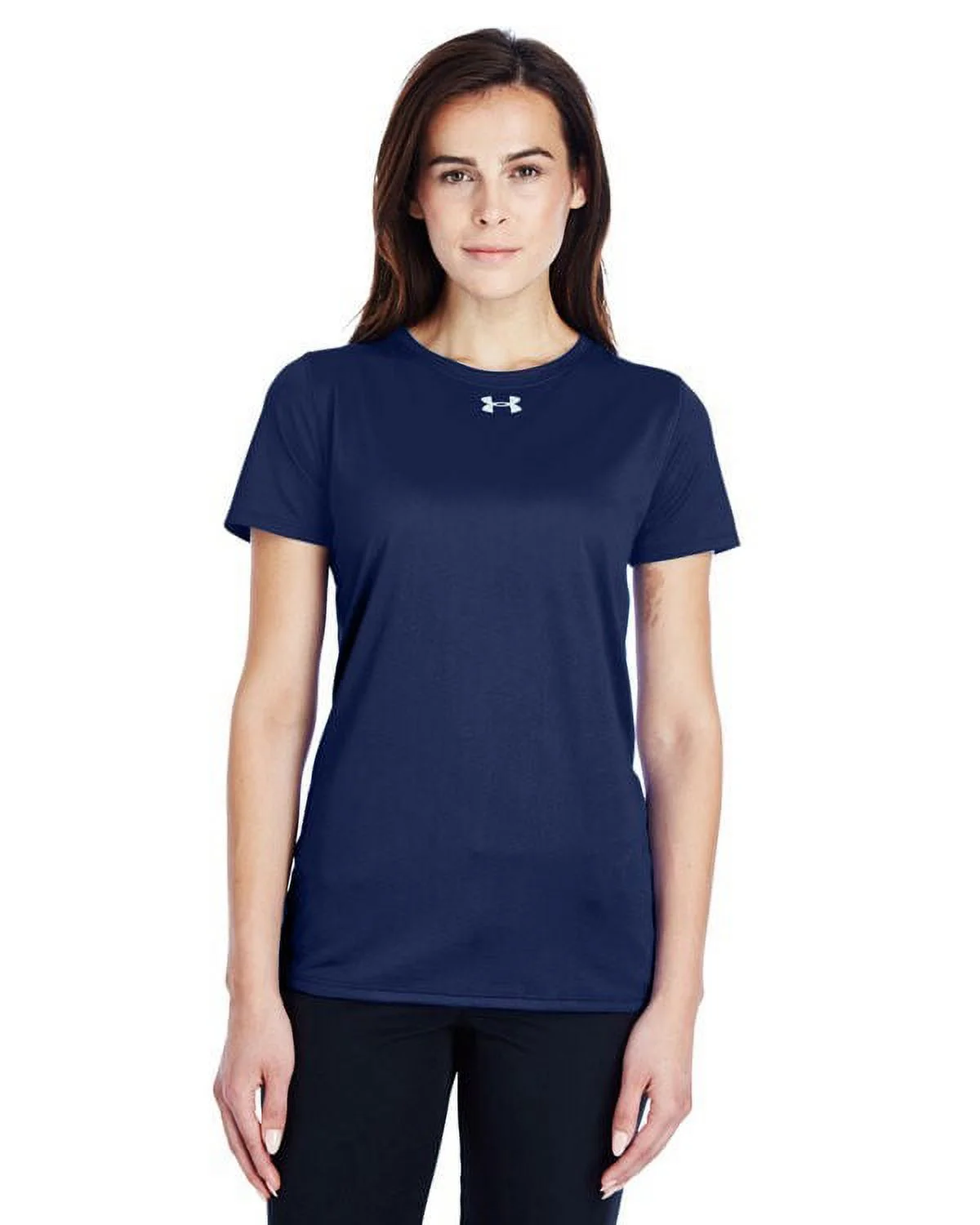 Under Armour Women's Team Tech Loose Midnight Navy Short Seleve shirt (XL)