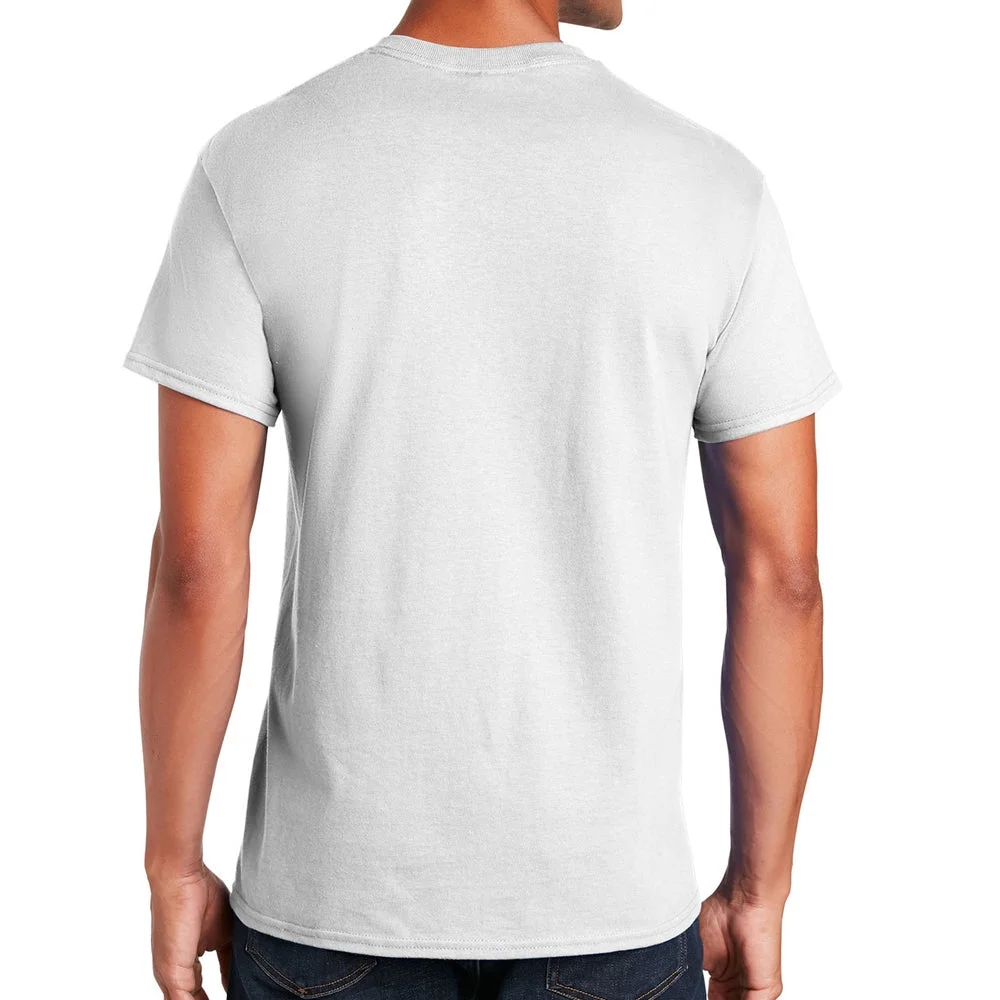 Plus Size Men's Big Size Ultra Cotton Pocket Crew Neck T-Shirt - White 5XL