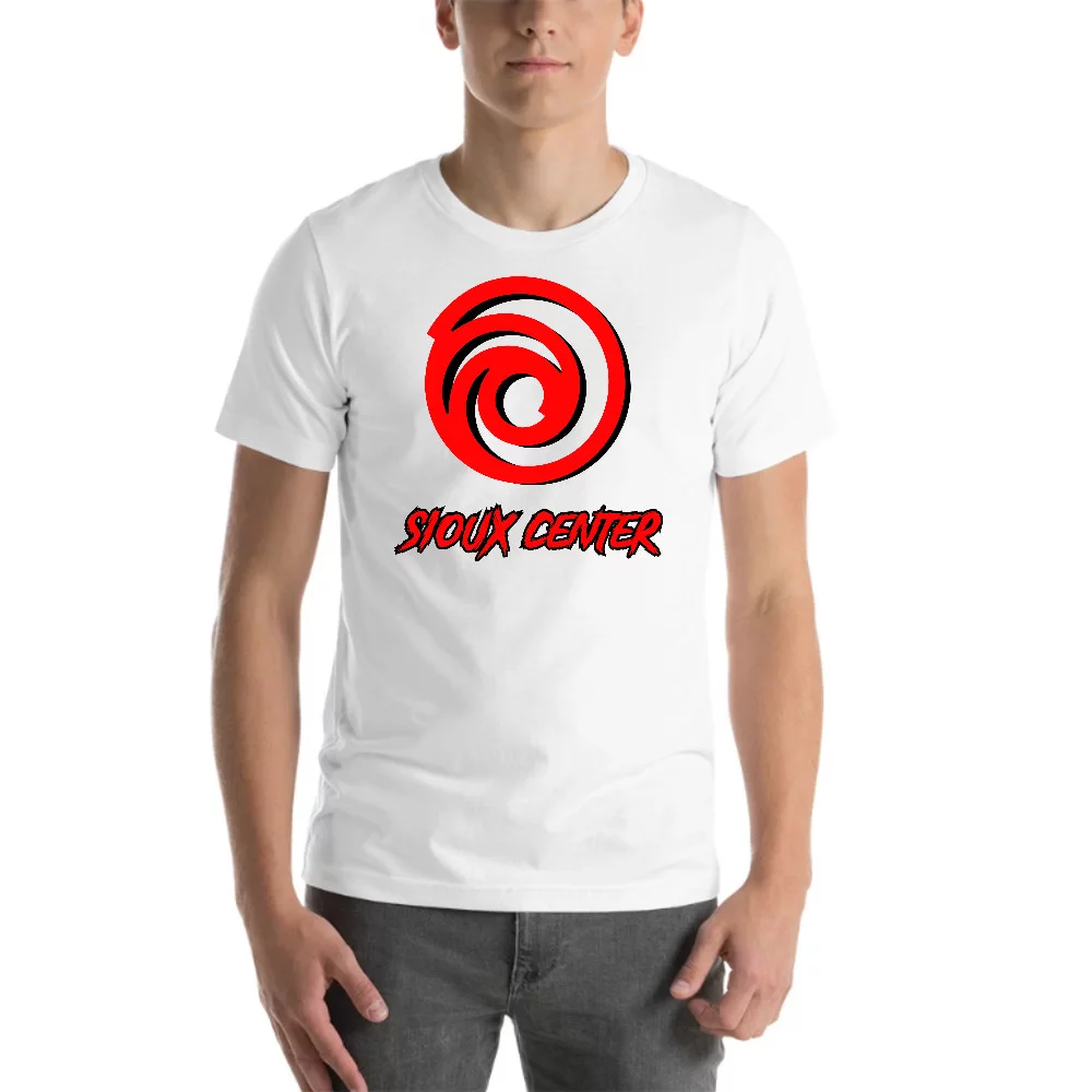 L Sioux Center Cali Design Short Sleeve Cotton T-Shirt By Undefined Gifts