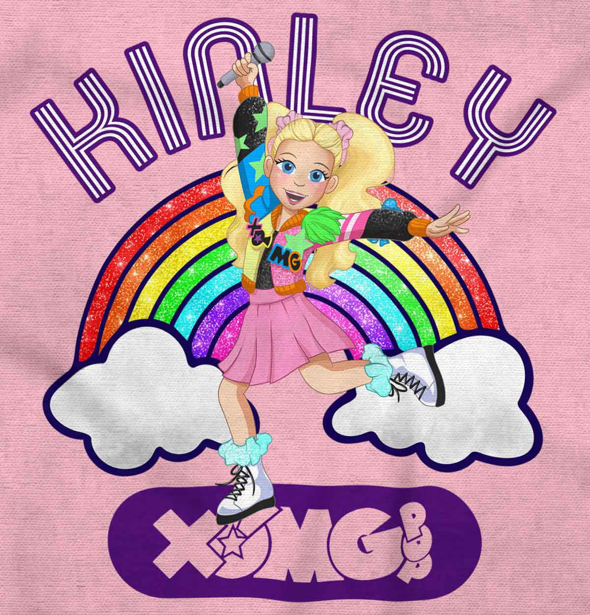 XOMG POP Rainbow Kinley Cartoon Women's Long Sleeve T Shirt Brisco Brands 2X