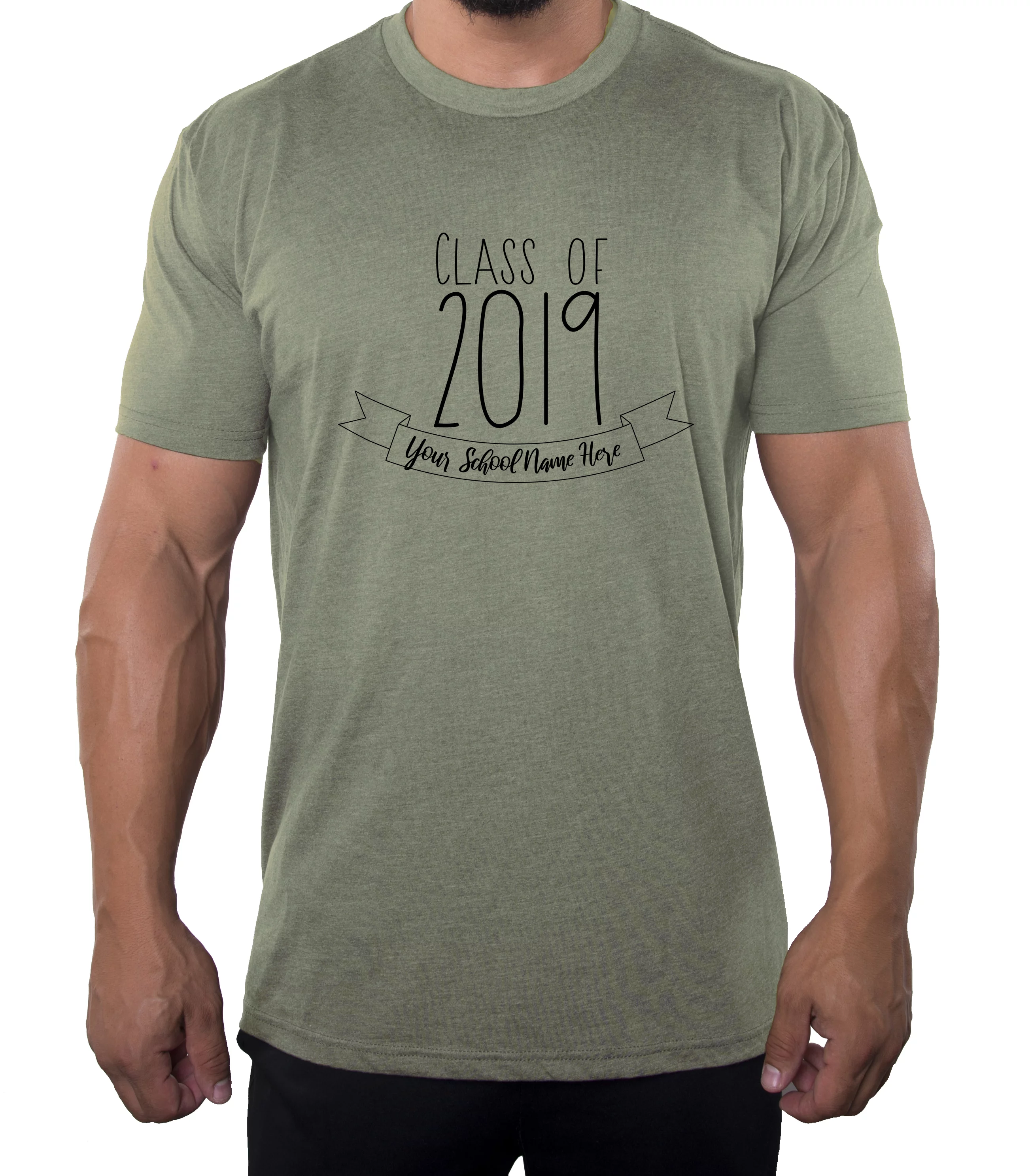 Senior Men's T-shirts, Class of 2019 Customized Shirts, Graduation T-shirts - Emblem