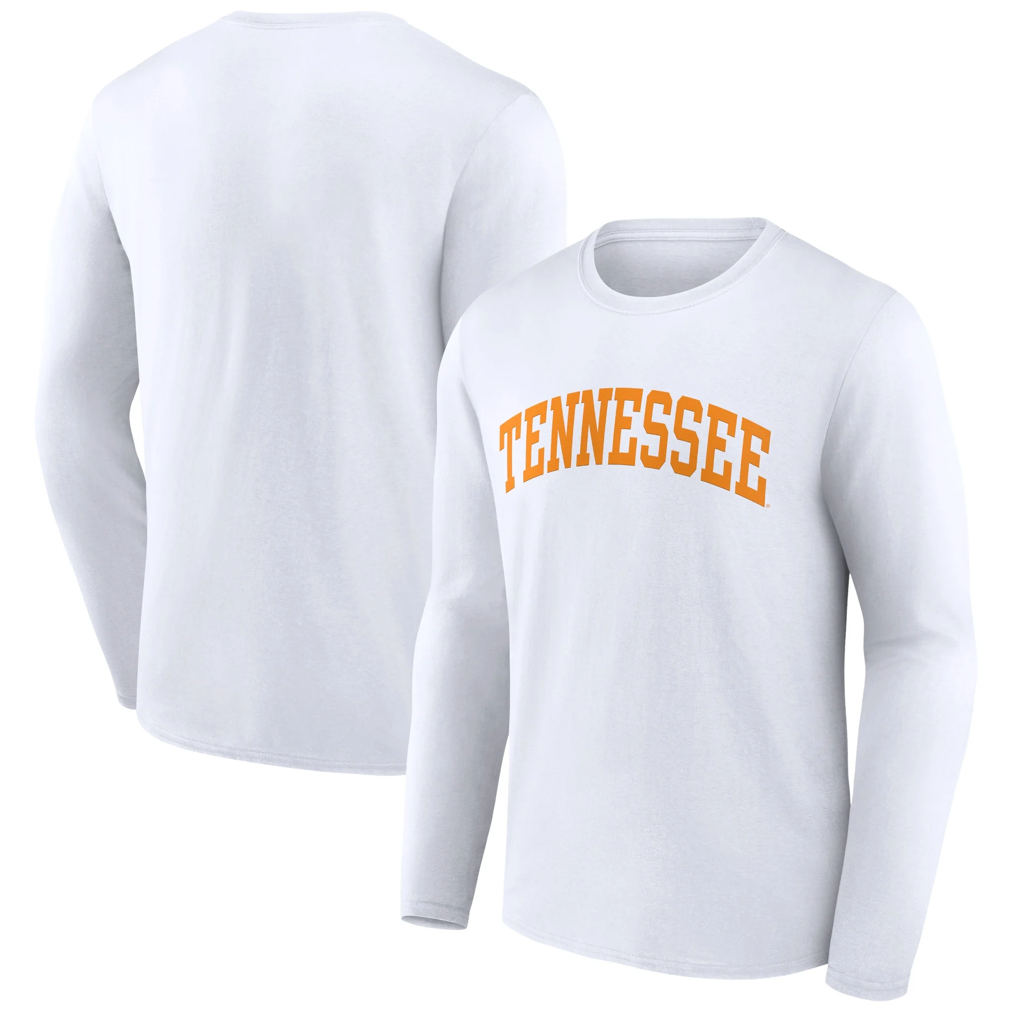 Men's Fanatics Branded White Tennessee Volunteers Basic Arch Long Sleeve T-Shirt