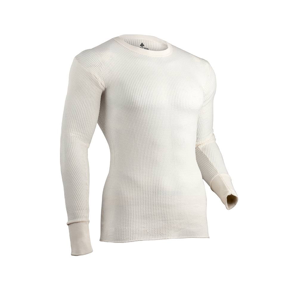 Men's Traditional Long Johns Shirt Cotton Polyester Thermals 6XL Natural