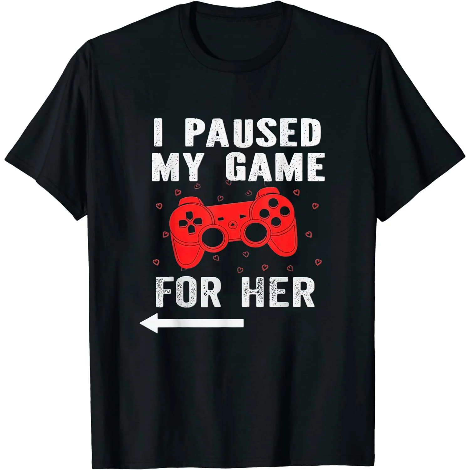 Womens Funny Valentines Day Gamer Boyfriend Husband Matching Couple T-Shirt Black 2X-Large
