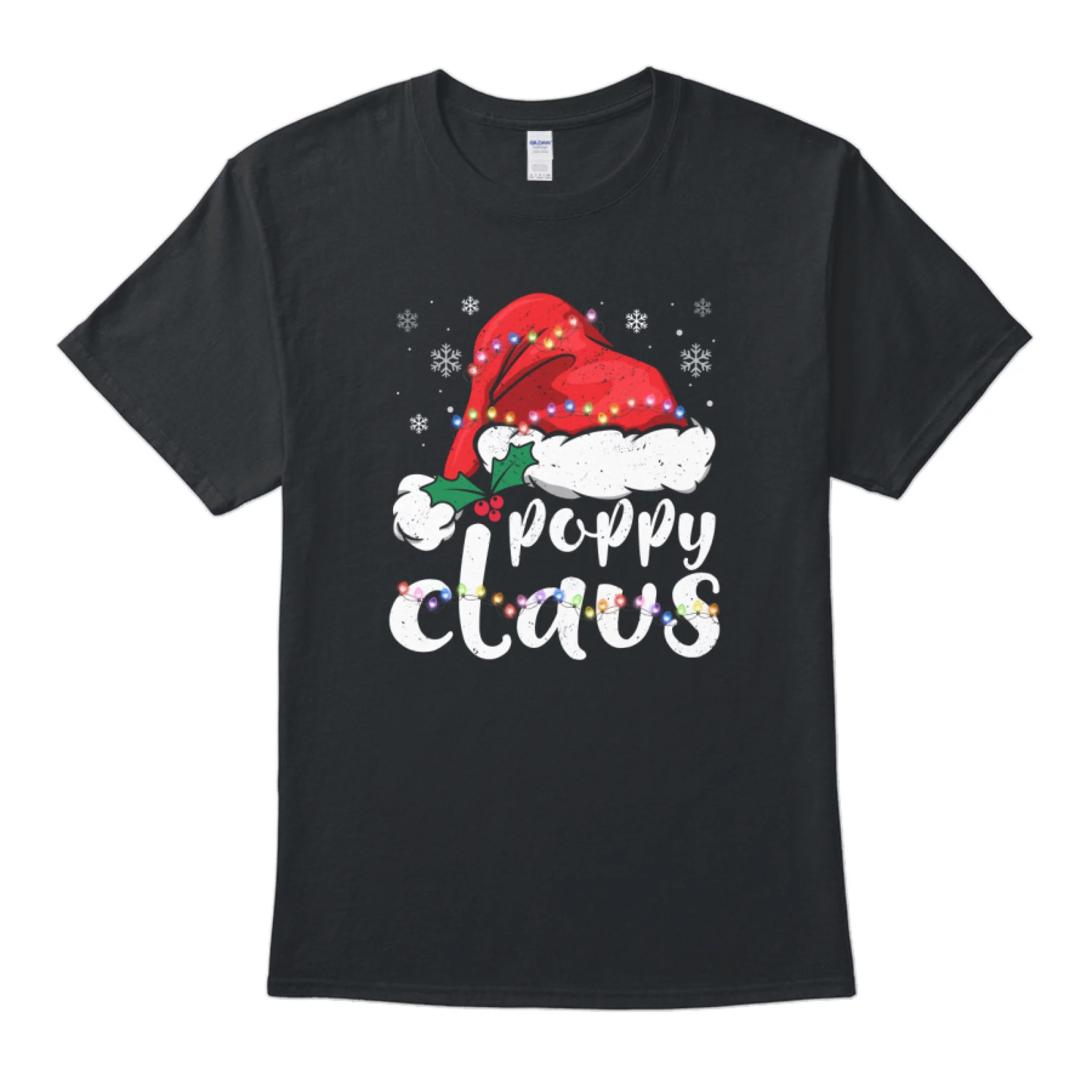 Poppy Claus Santa Funny Christmas Matching Family Joyful Merry Season T-Shirt