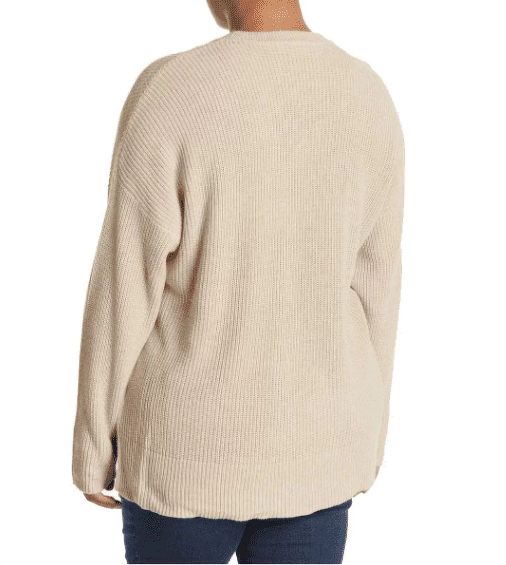 Madewell Women's Plus Size Thompson Knit Long Sleeve Sweater Pullover Tan M, NWT