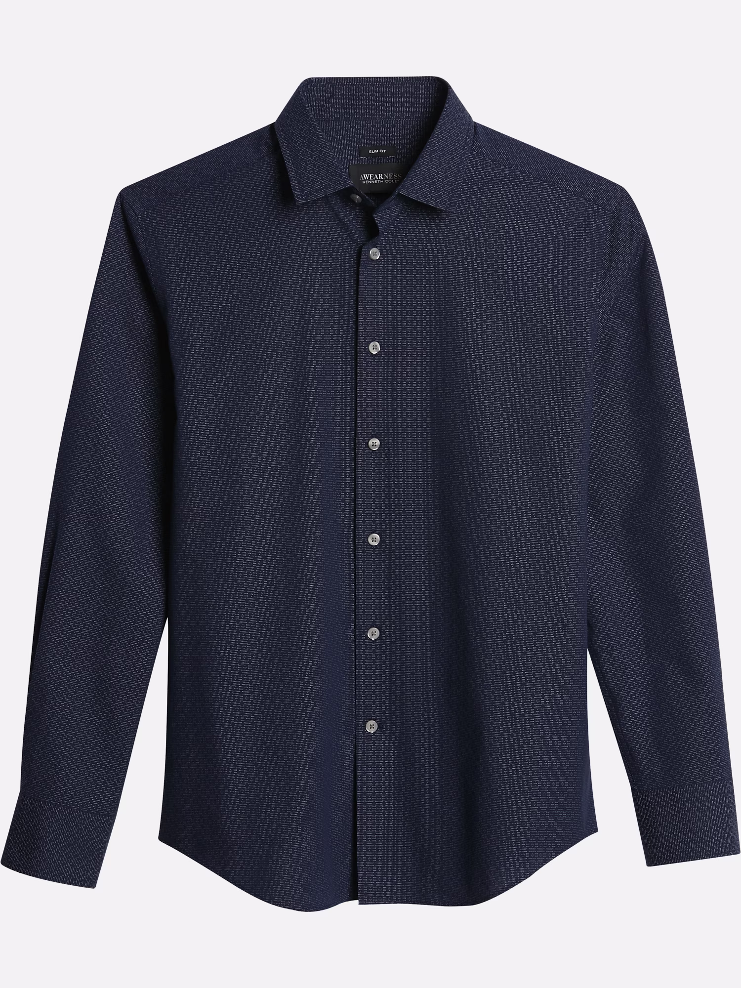 Awearness Kenneth Cole Slim Fit Melange Stretch Bomber Jacket Dark Blue
