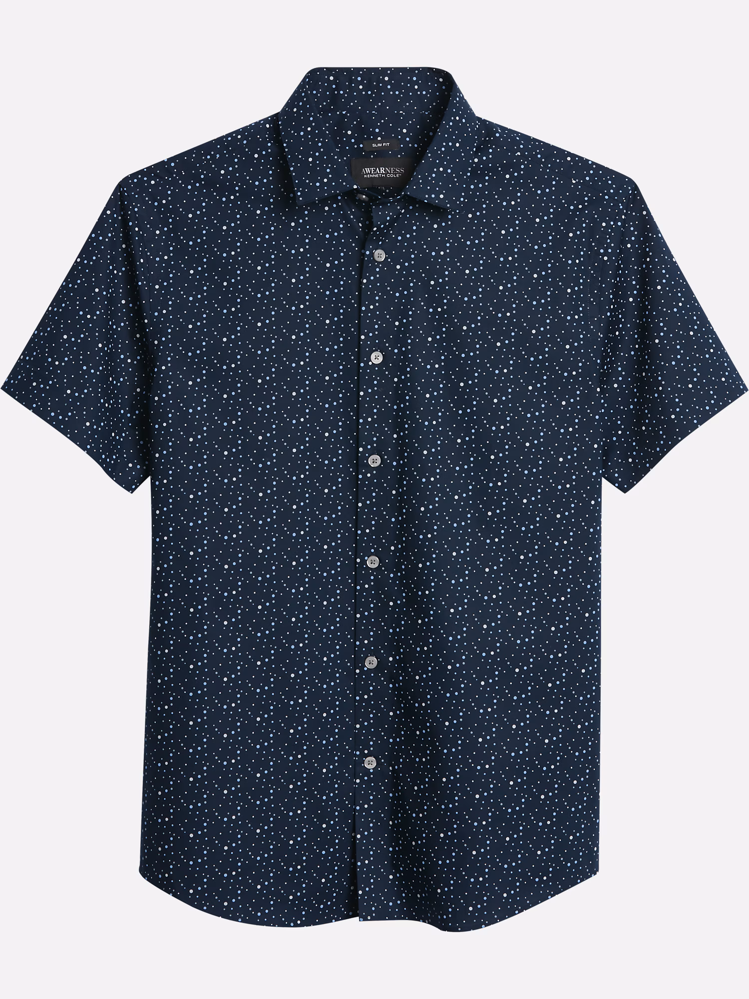 Pronto Uomo Classic Fit Spread Collar Dress Shirt Navy And Grey