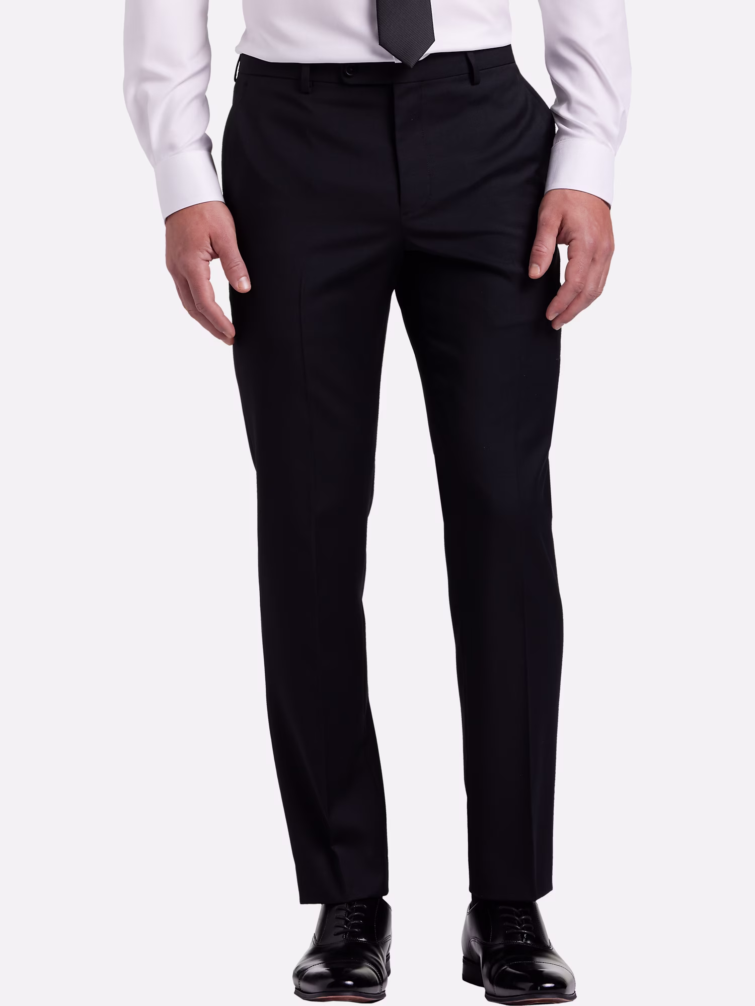 Joseph Abboud Moc Toe Dress Loafers Black Solid