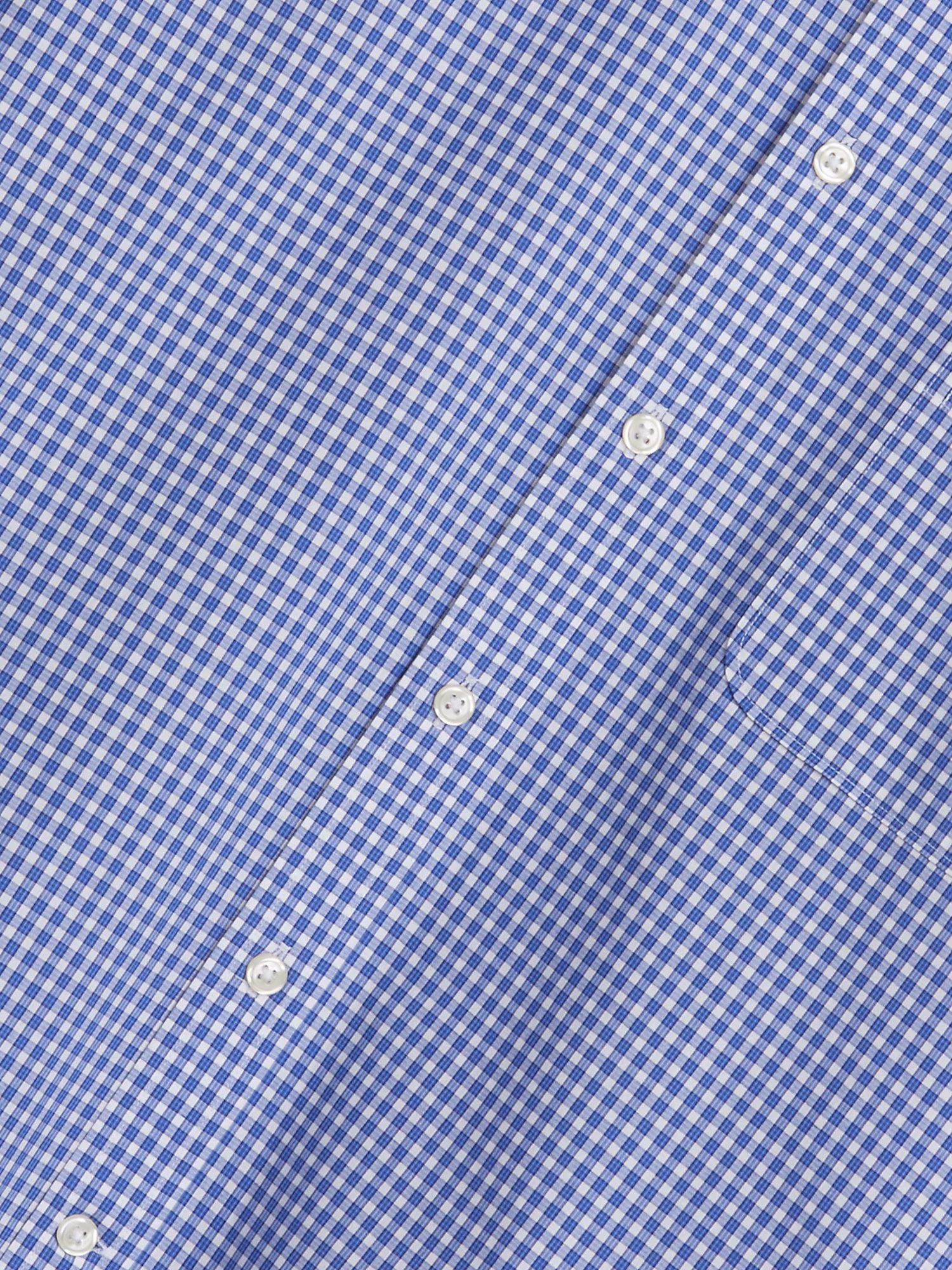 Wilke Rodriguez Slim Fit Spread Collar Check Dress Shirt Blue