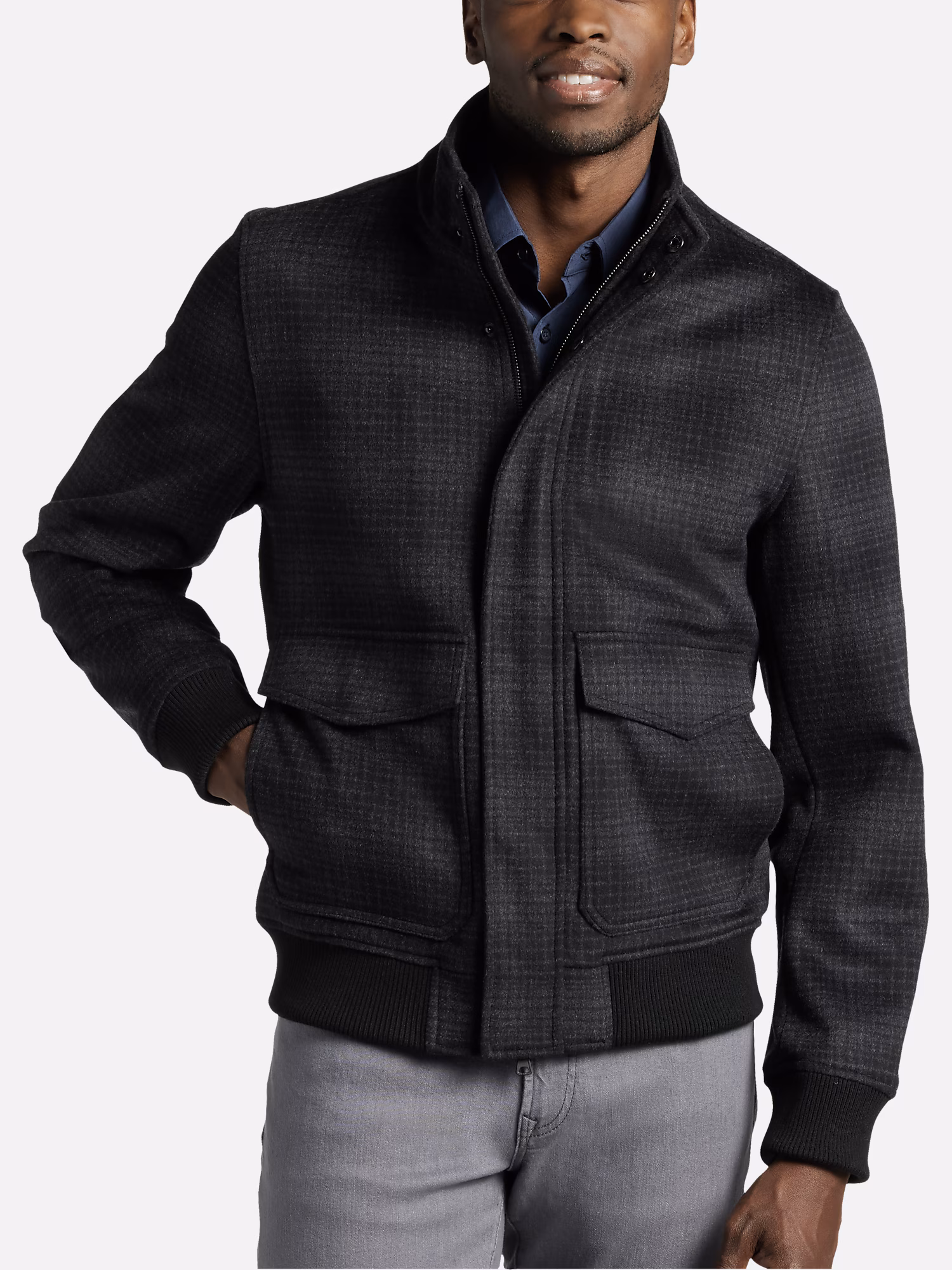 Pronto Uomo Slim Fit Dress Shirt Charcoal Gray