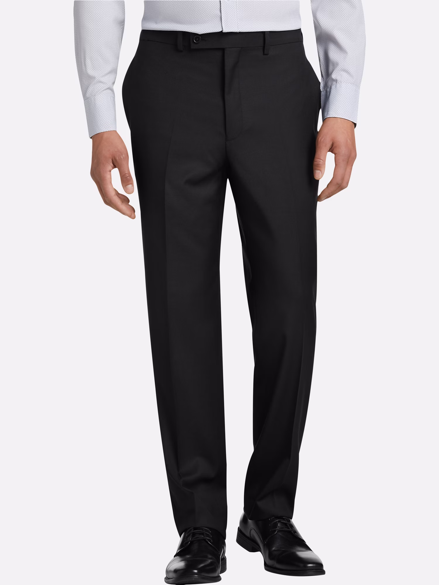 Joseph Abboud Classic Fit Spread Collar Dress Shirt Black Solid
